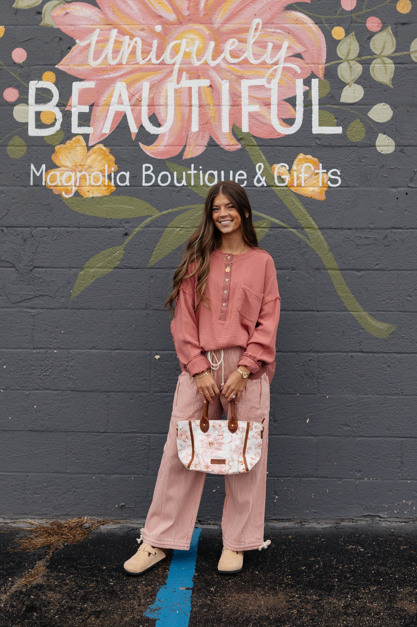 Rosie’s Half Button Longsleeve - Mauve