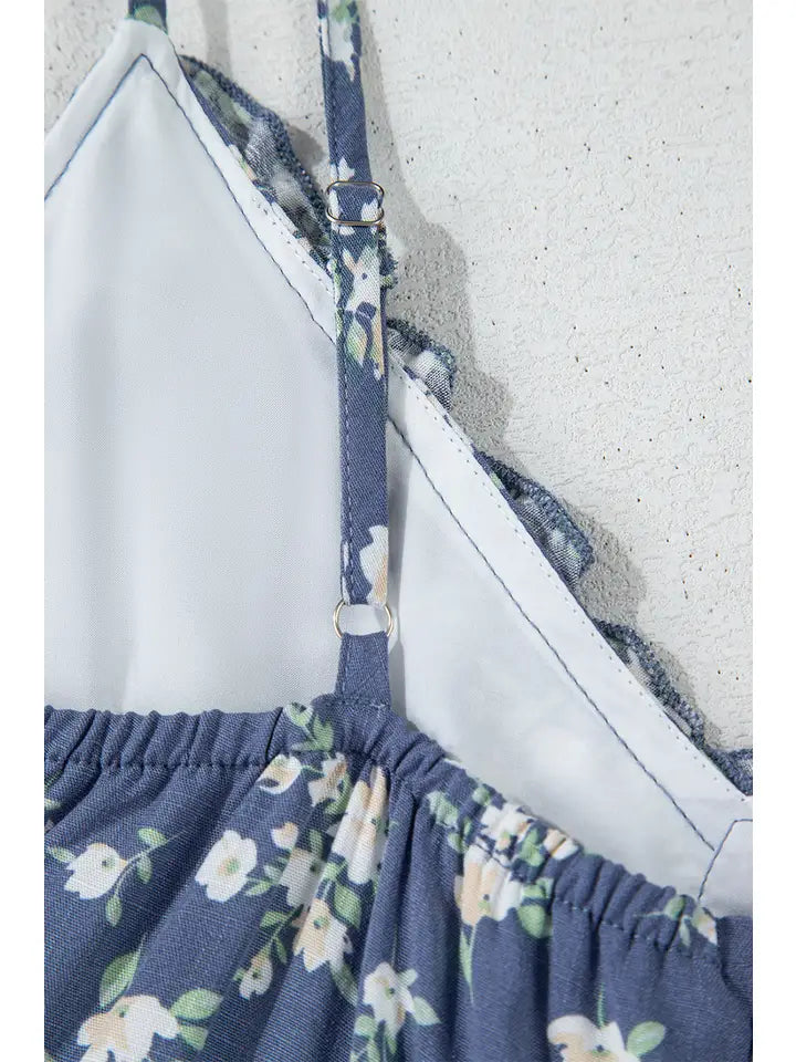 Light Blue and Floral Dress
