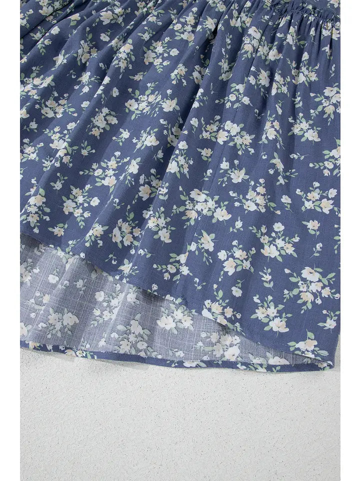 Light Blue and Floral Dress