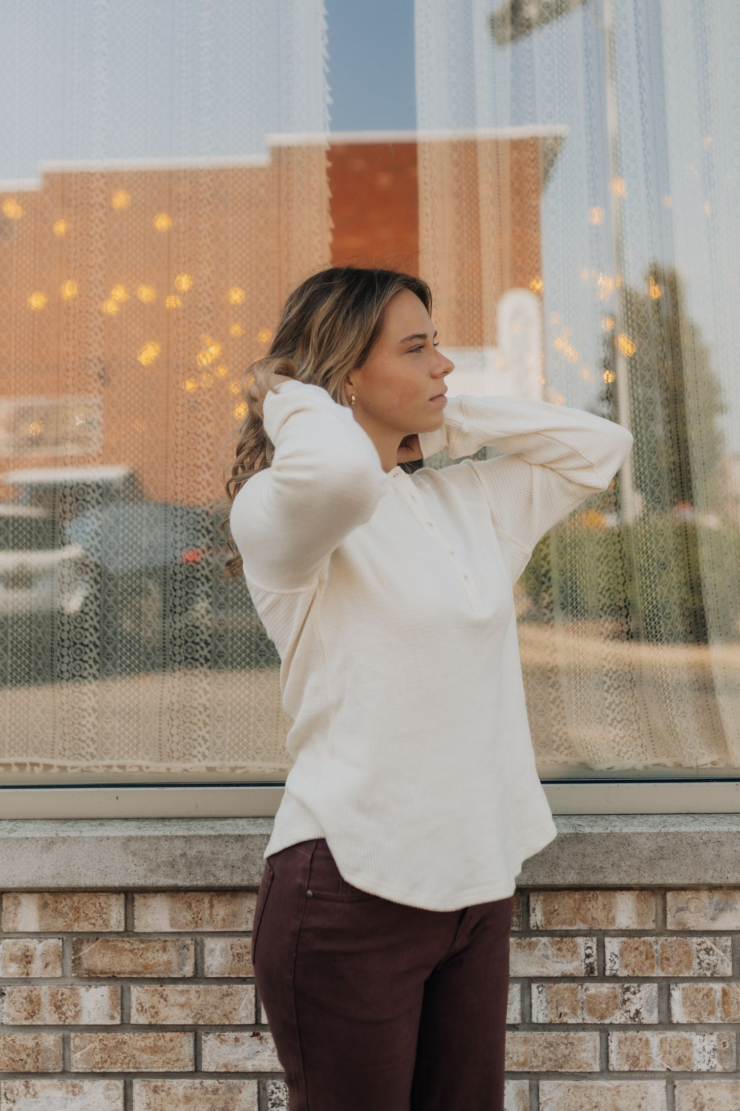 Oatmeal Knit Top