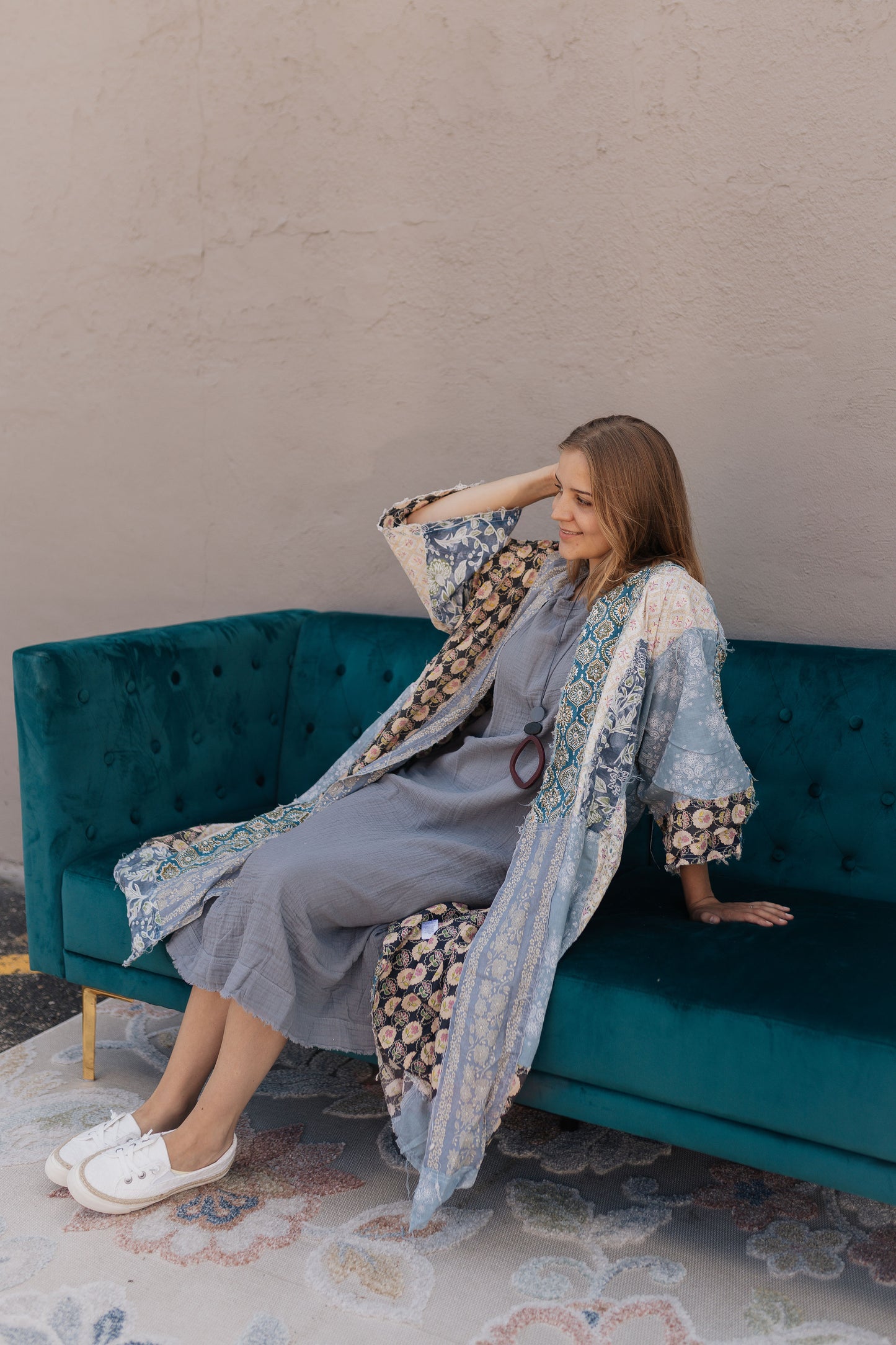 Boho Blues Duster