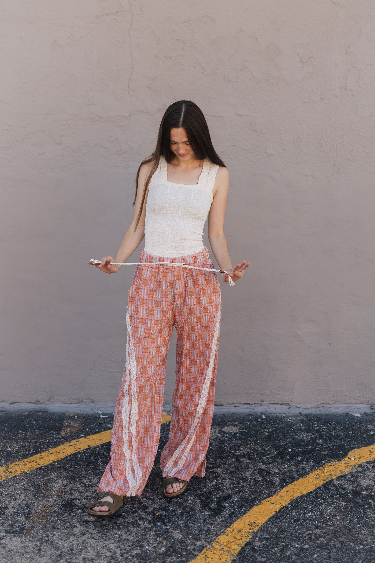 Orange Checkered Pants