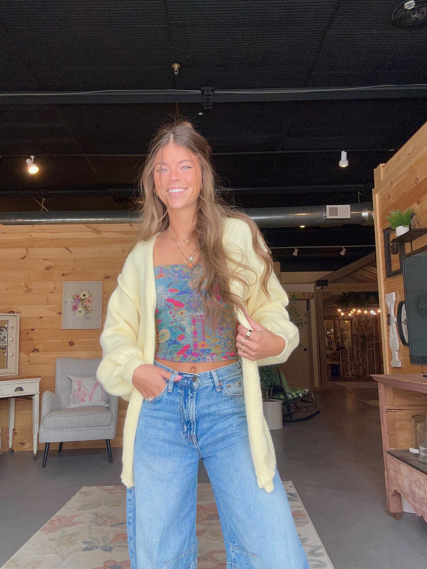 Butter Yellow Cardigan Sweater