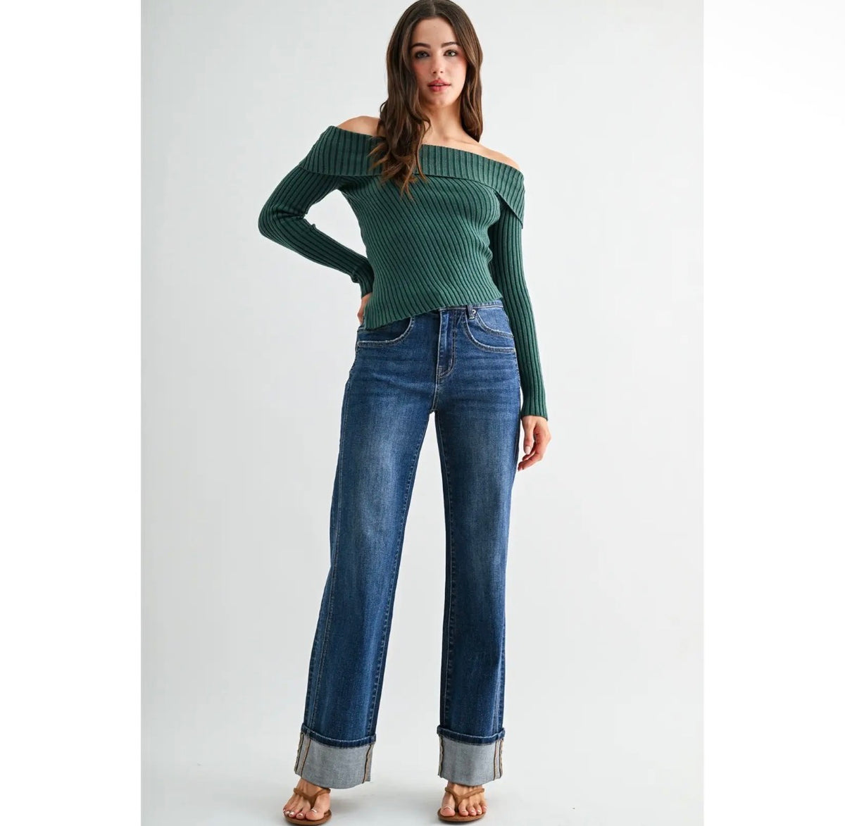 Double Pocket Cuffed Denim