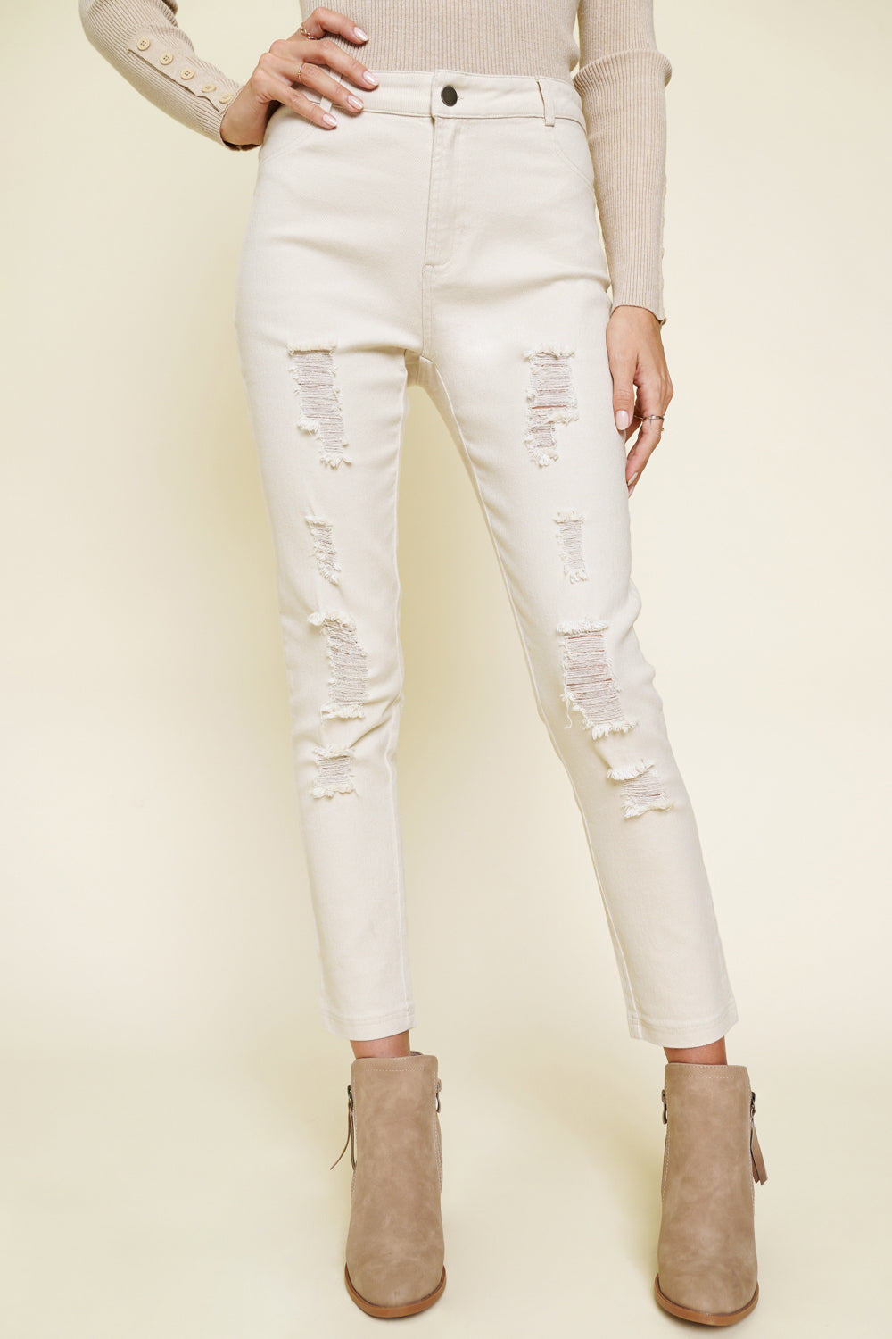 Ivory Skinny Jean
