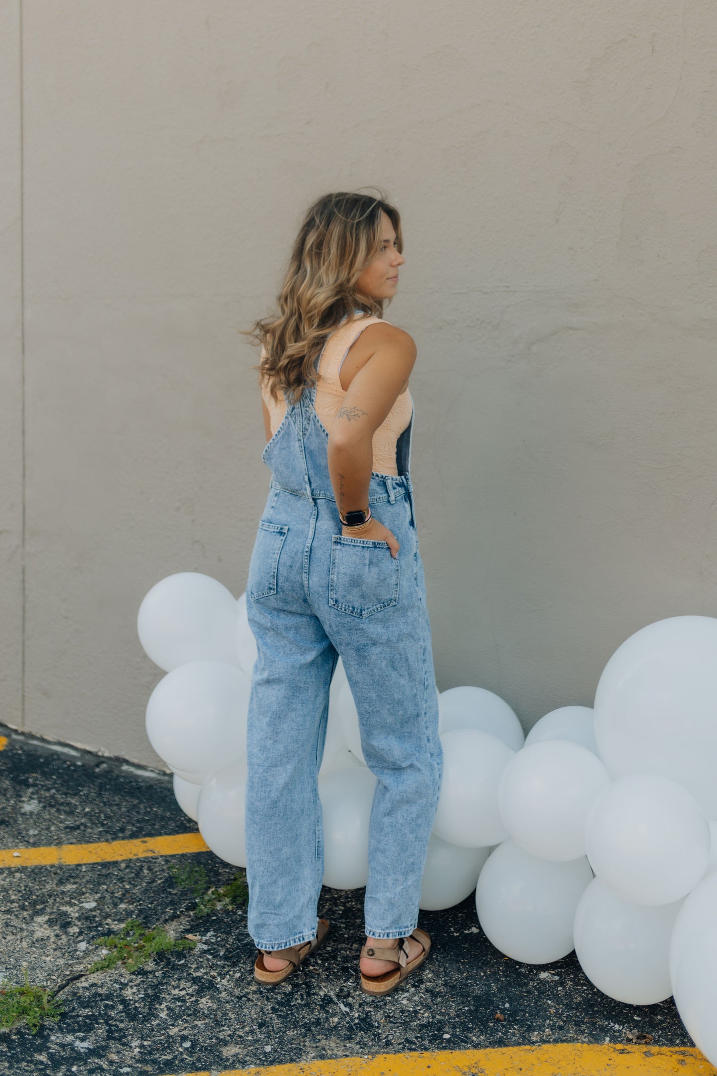Stone Washed Denim Bibs