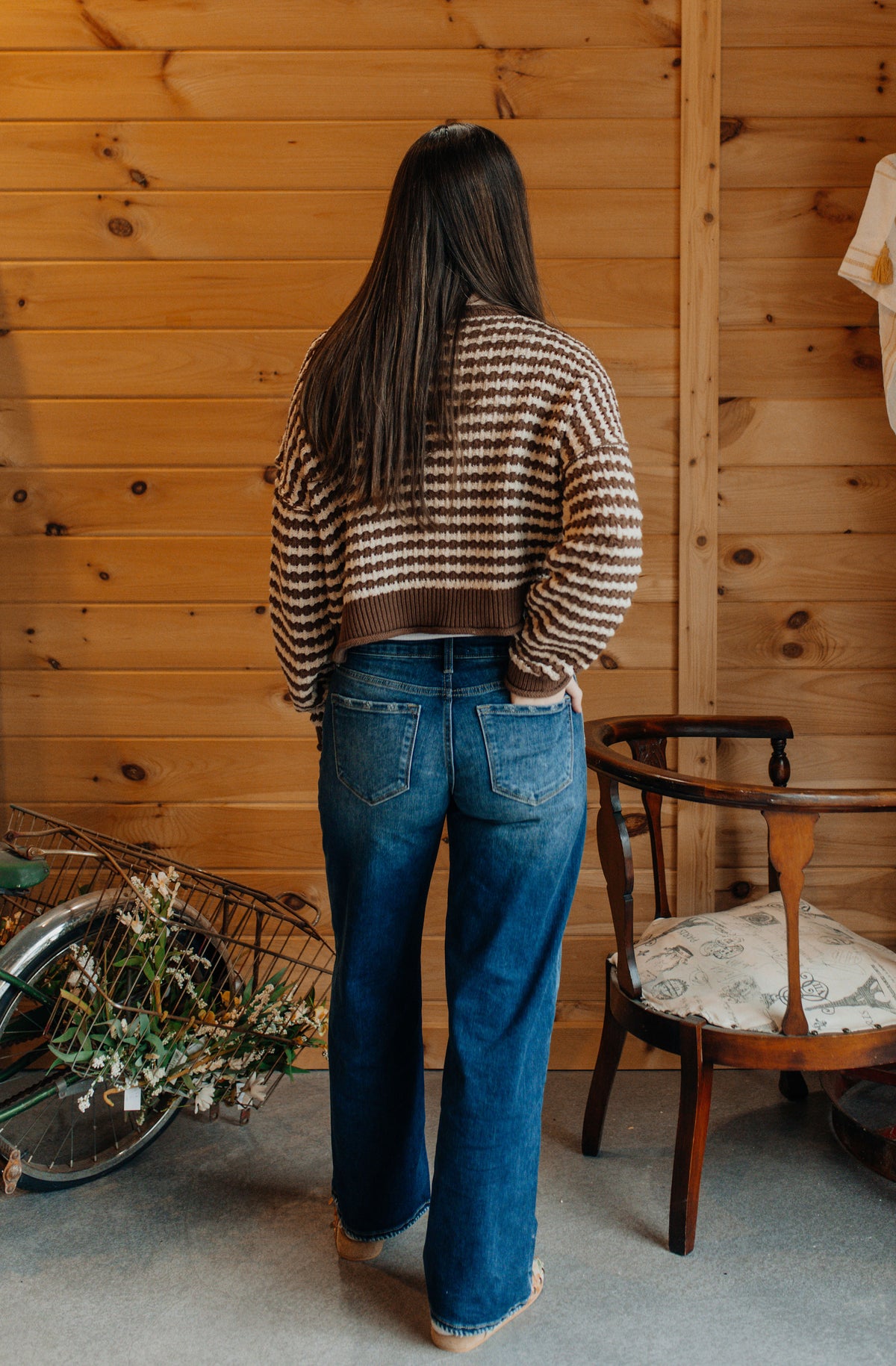 Mocha Striped Cardigan