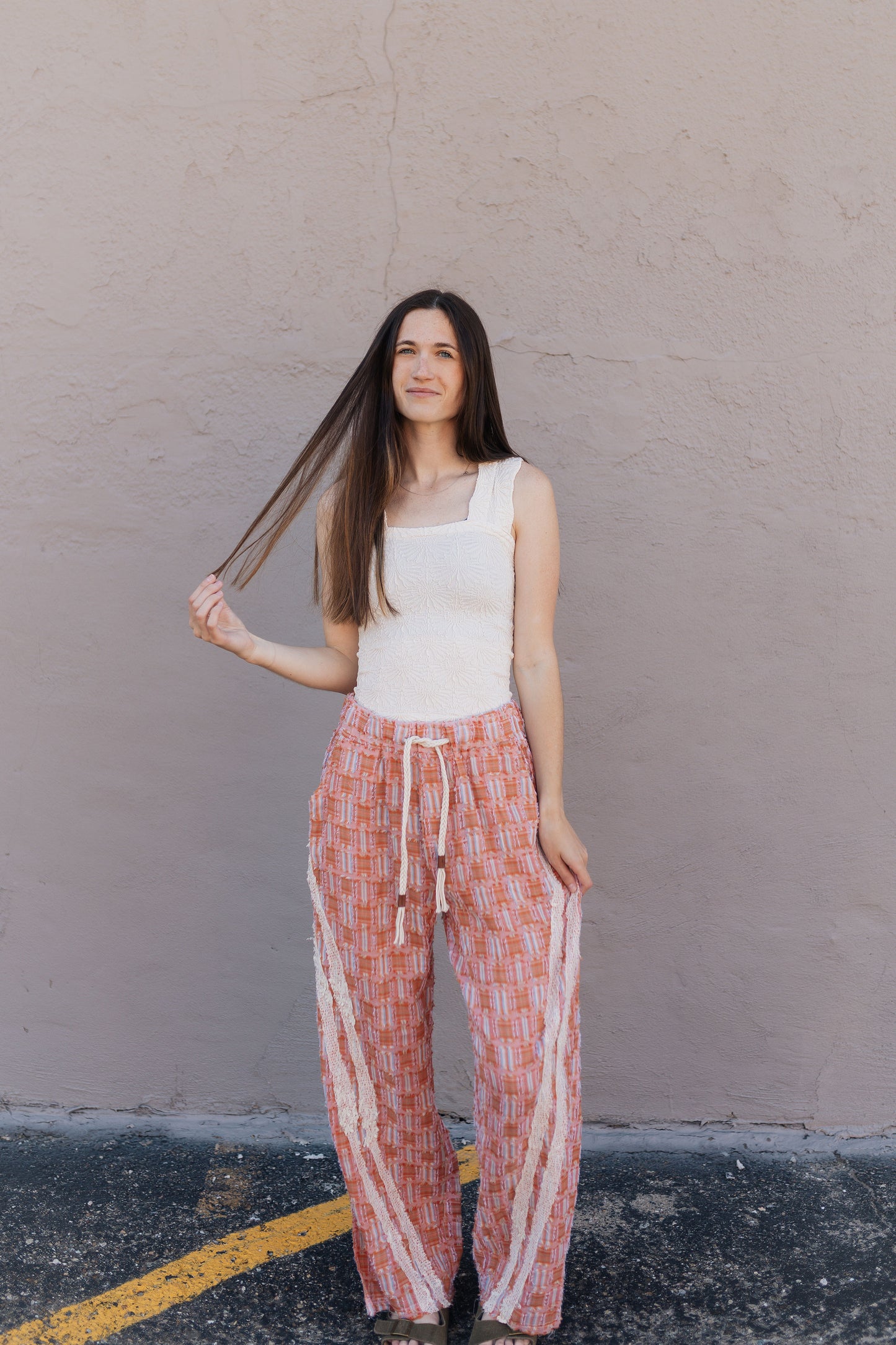 Orange Checkered Pants