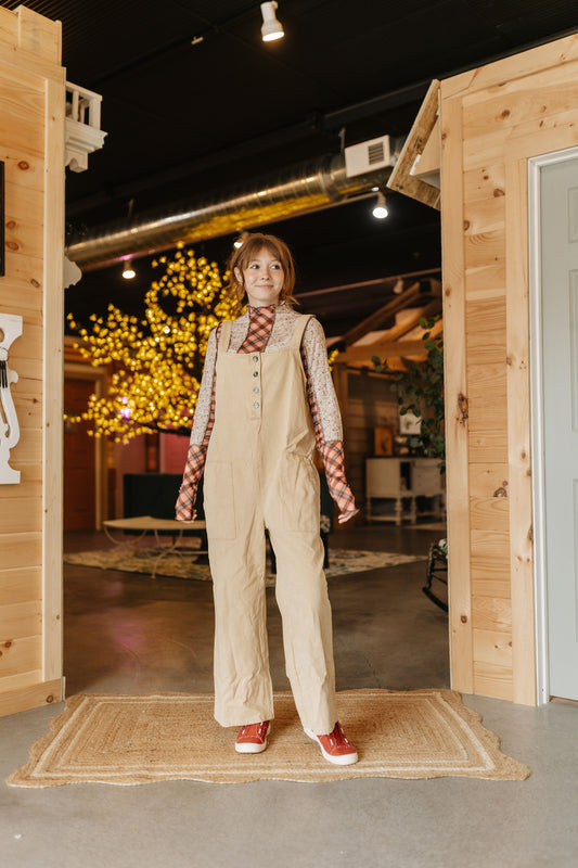 Oatmeal Overall Jumpsuit