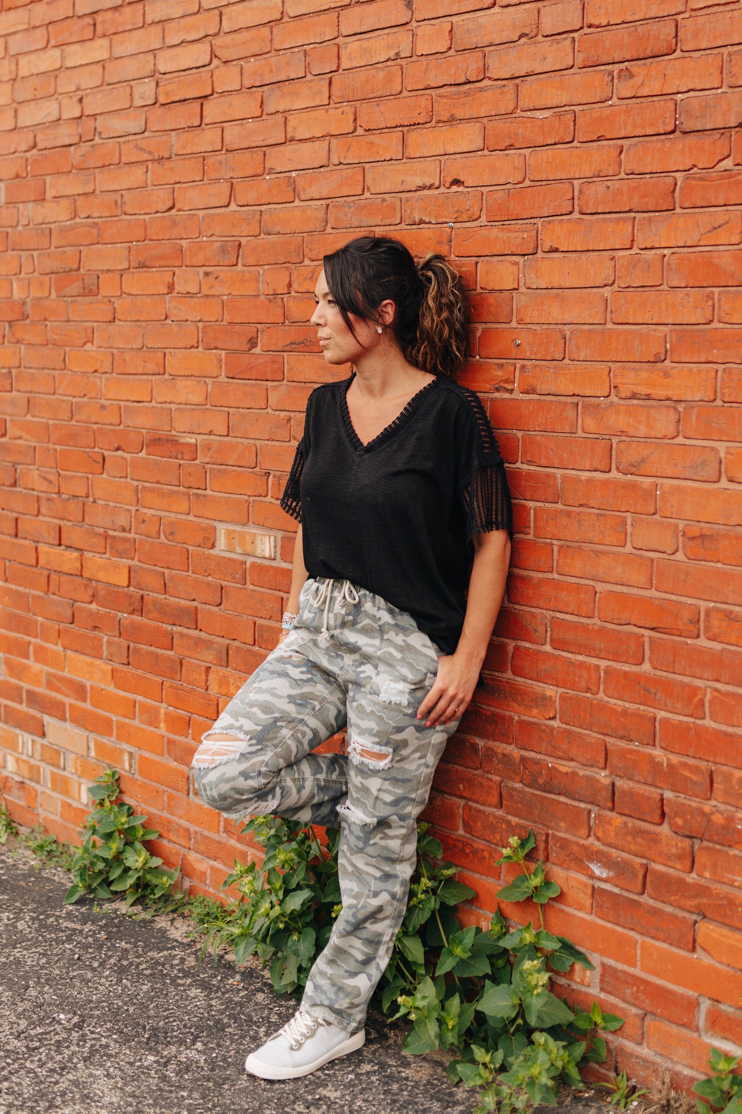 Distressed Camo Pant