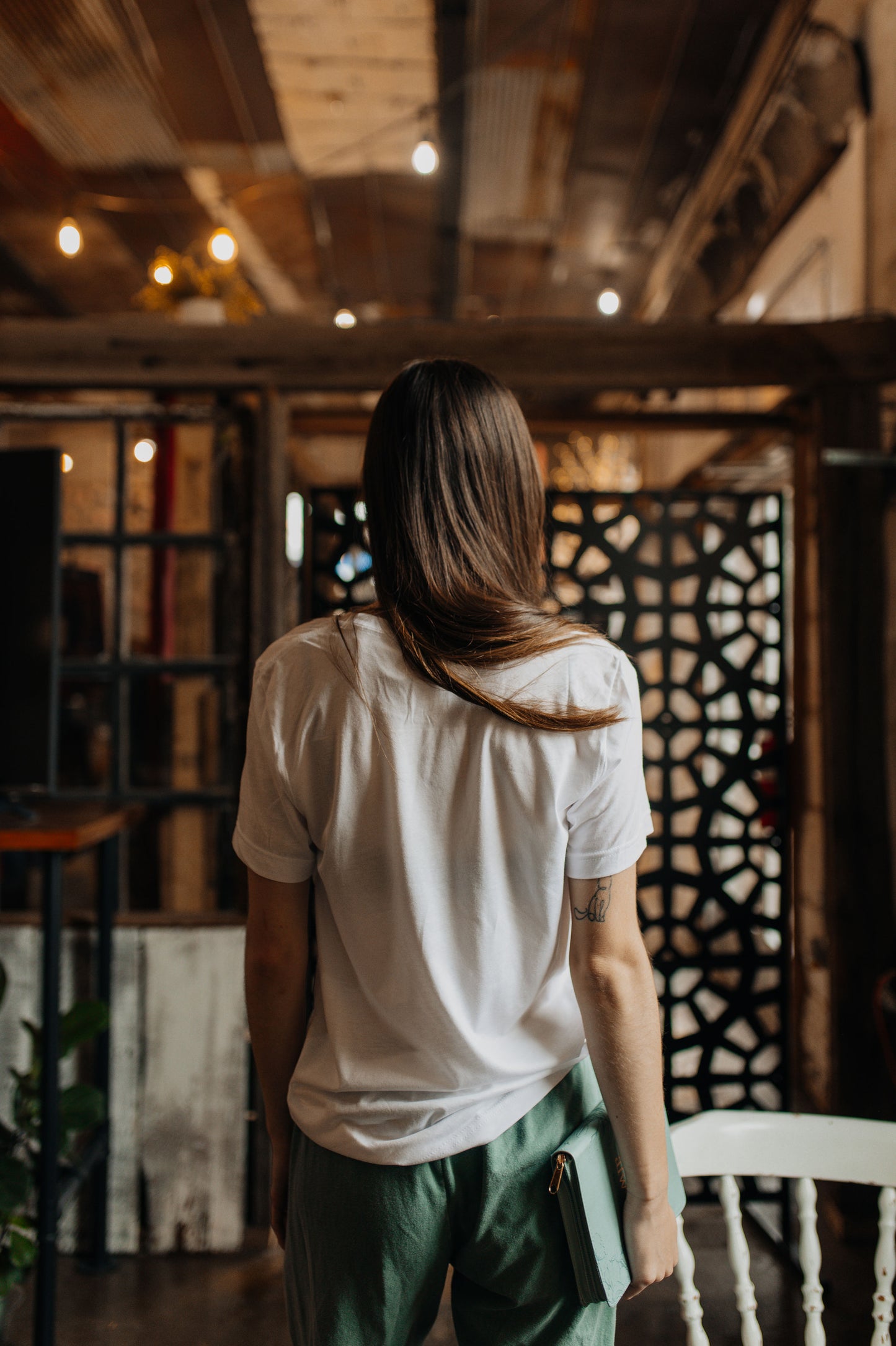 Pray Floral White Tee