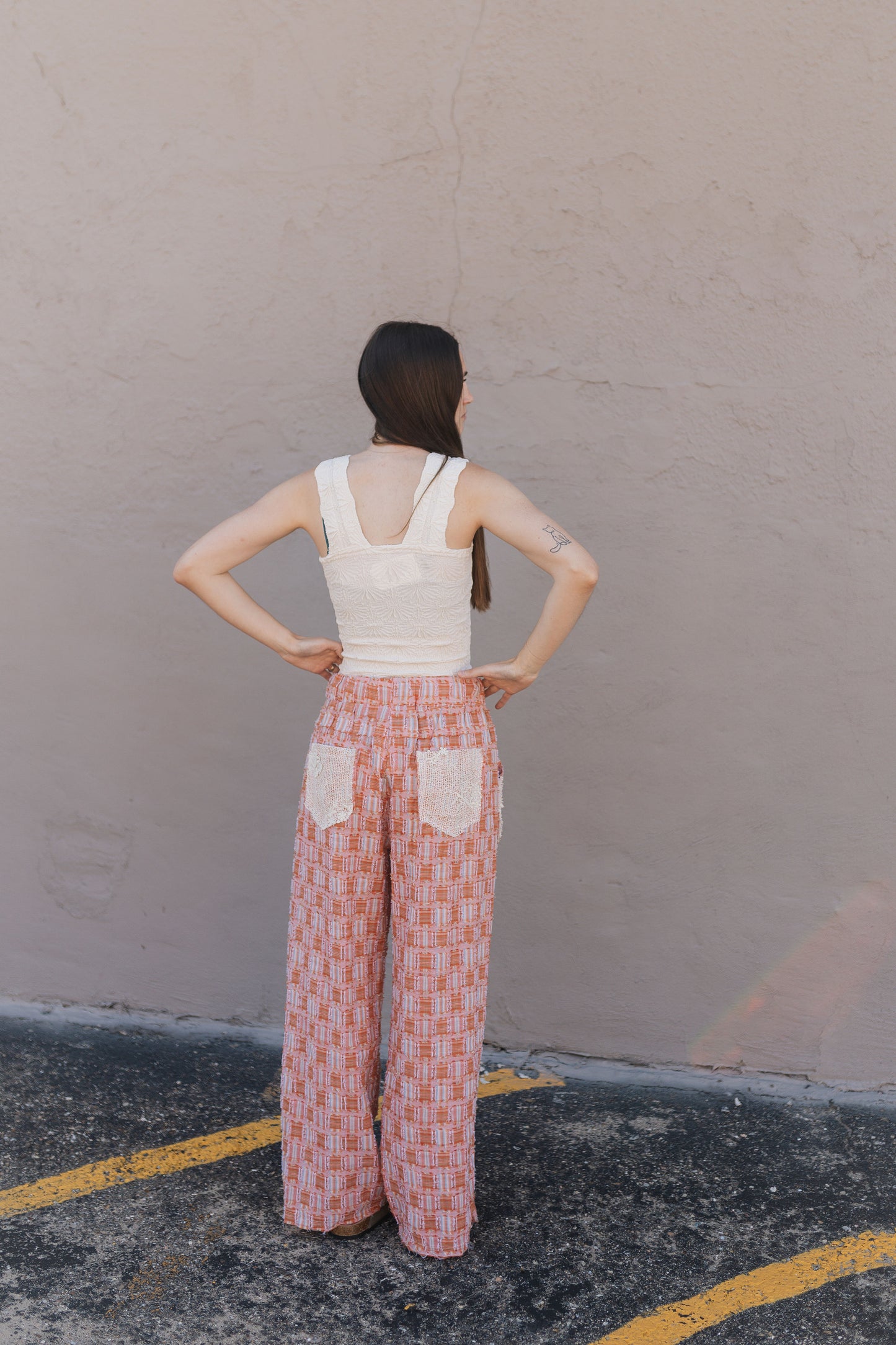 Orange Checkered Pants