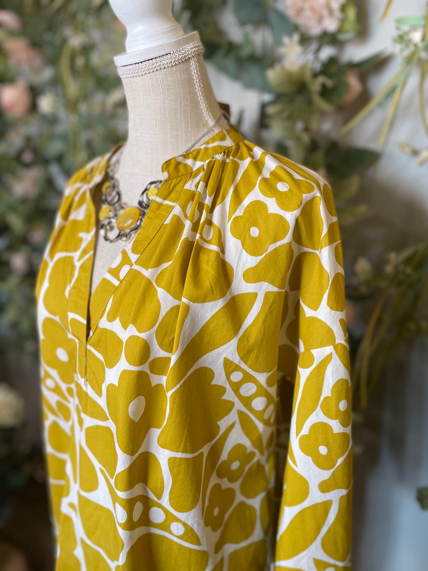 Yellow Floral Blouse