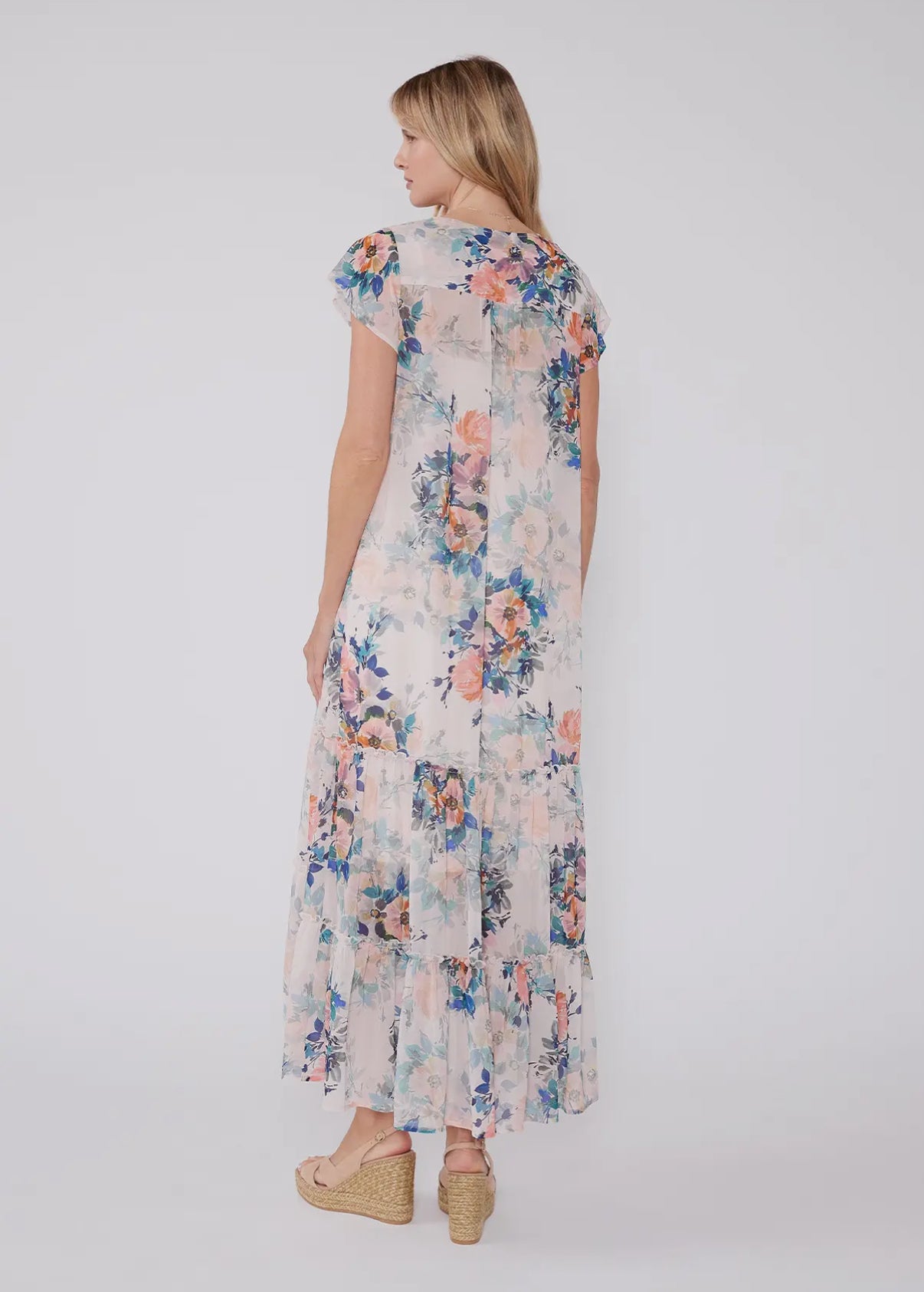 Floral Ruffle Maxi Dress