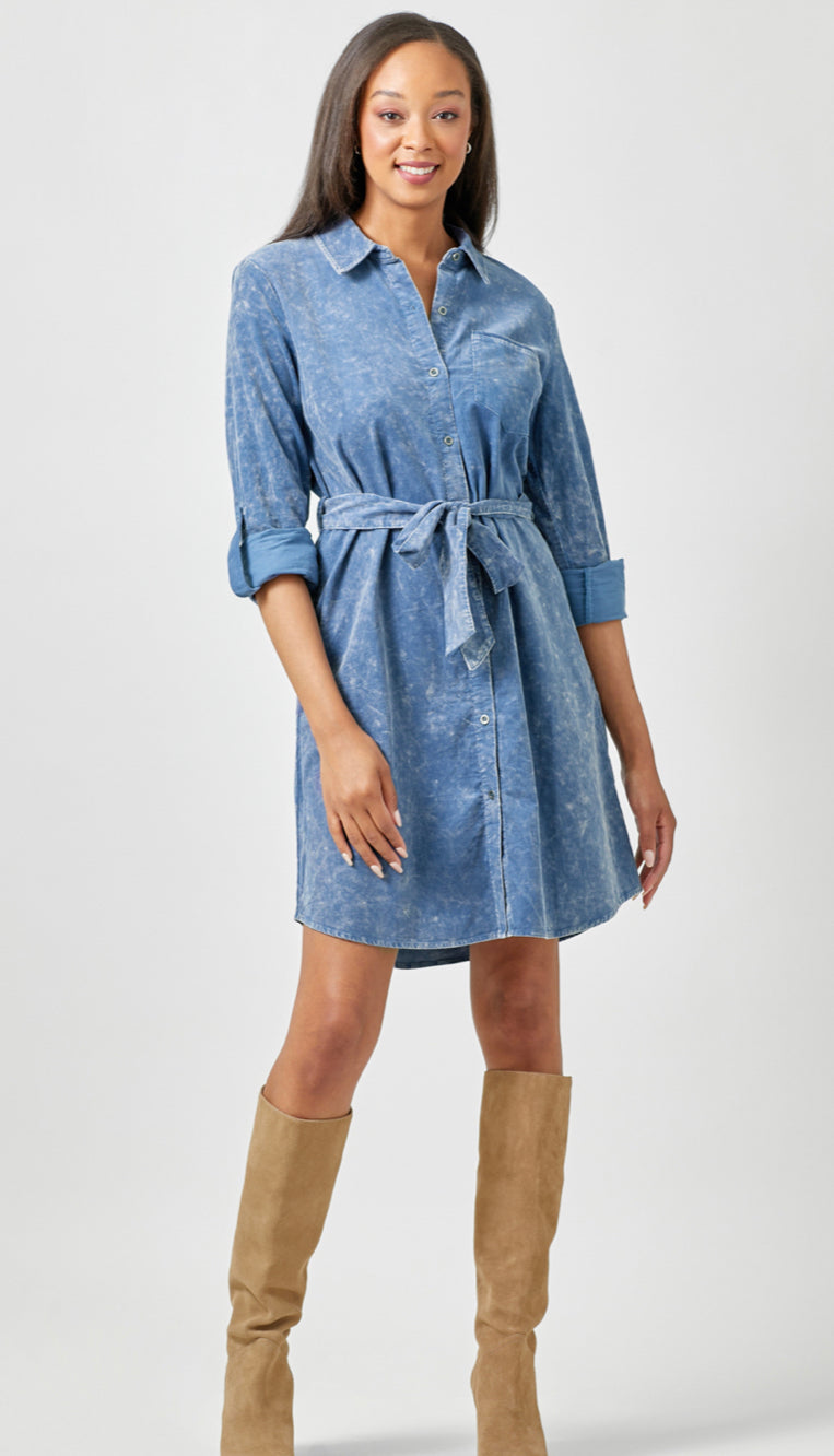 Kora’s Corduroy Button Down-Denim