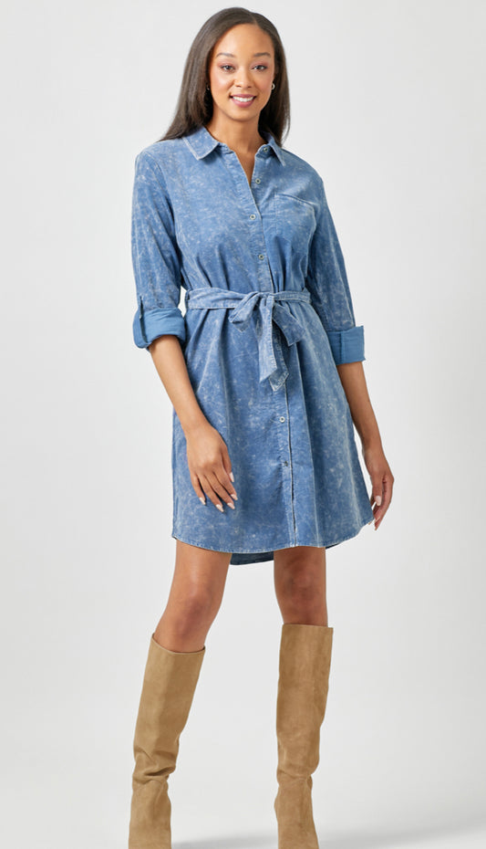 Kora’s Corduroy Button Down-Denim