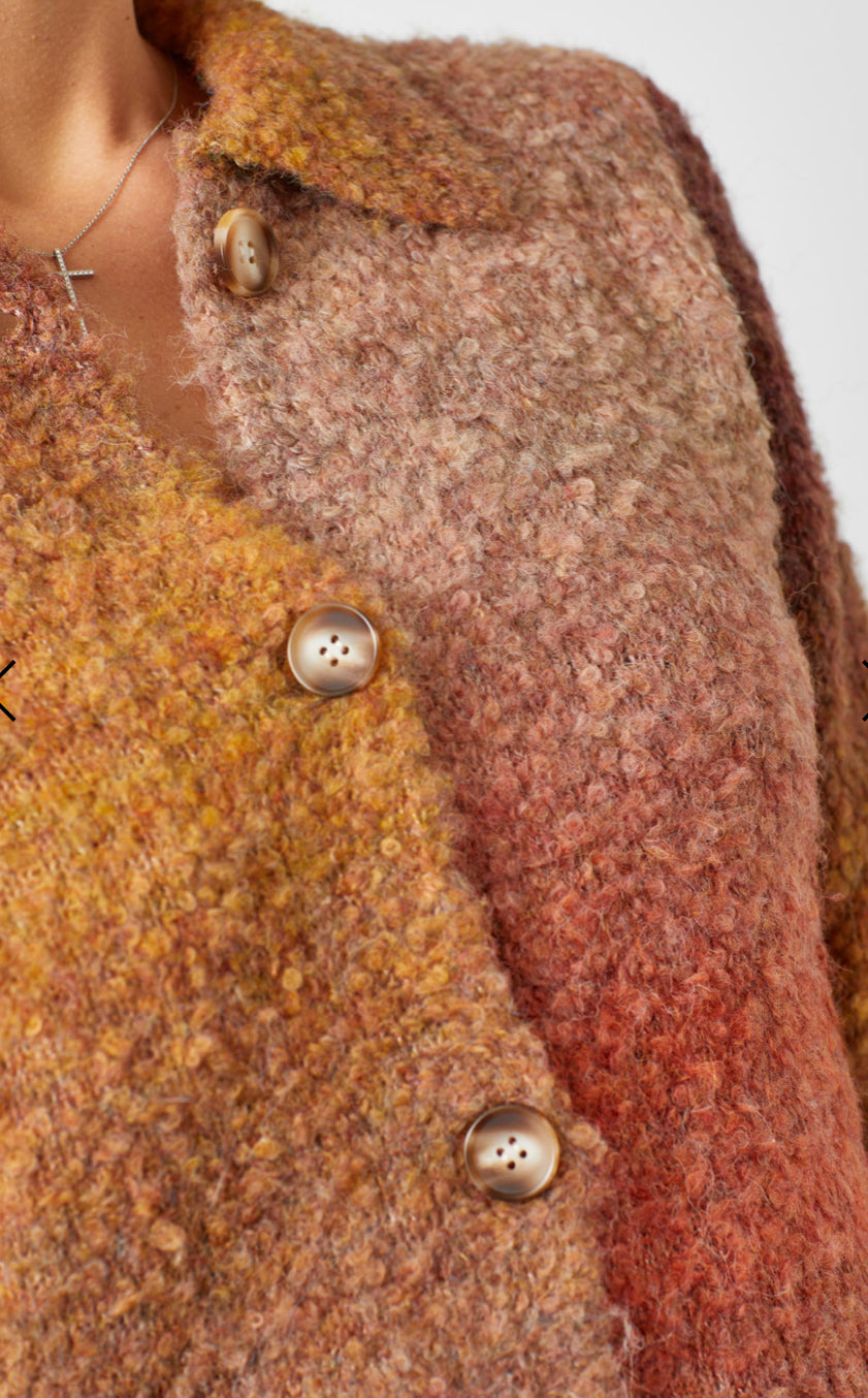 Sunset Fuzzy Cardigan