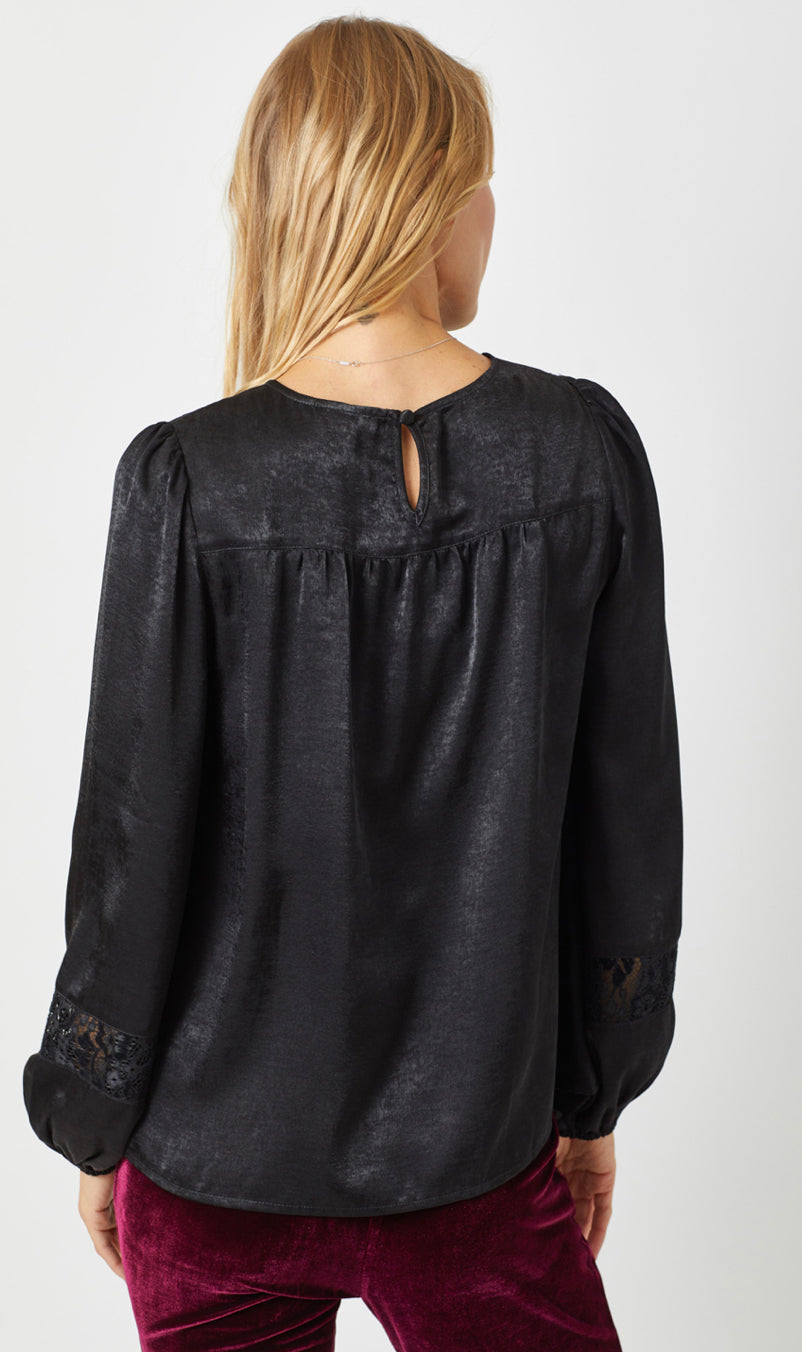 Black Satin Longsleeve