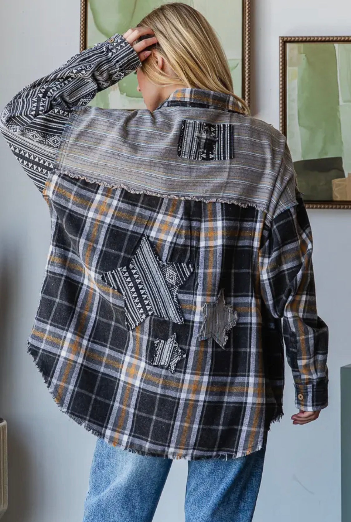 Black Washed Star Jacket