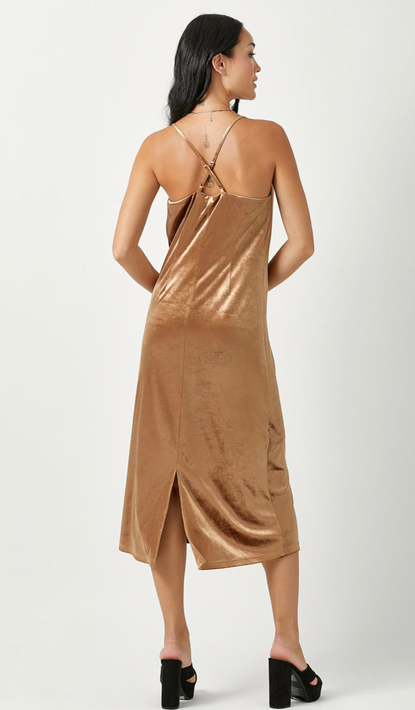 Copper Velvet Dress