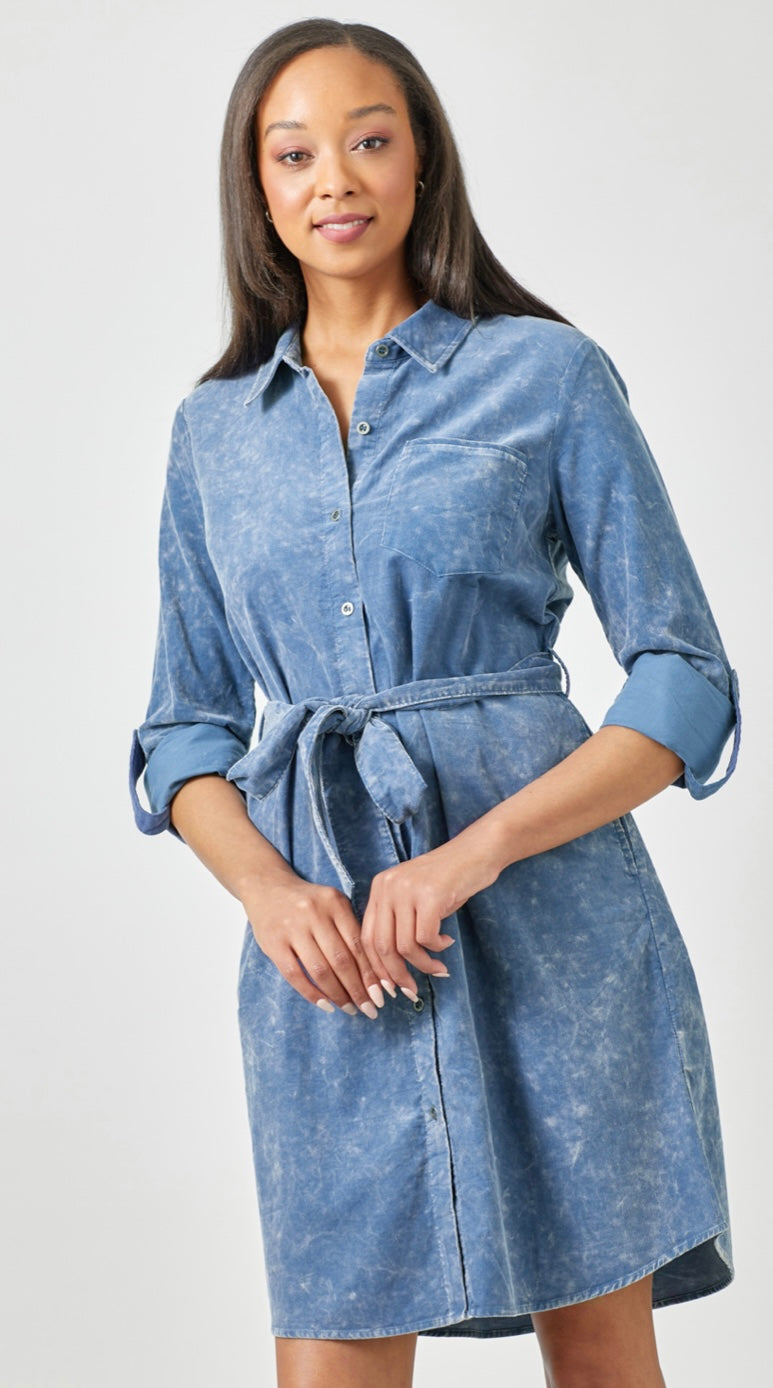 Kora’s Corduroy Button Down-Denim