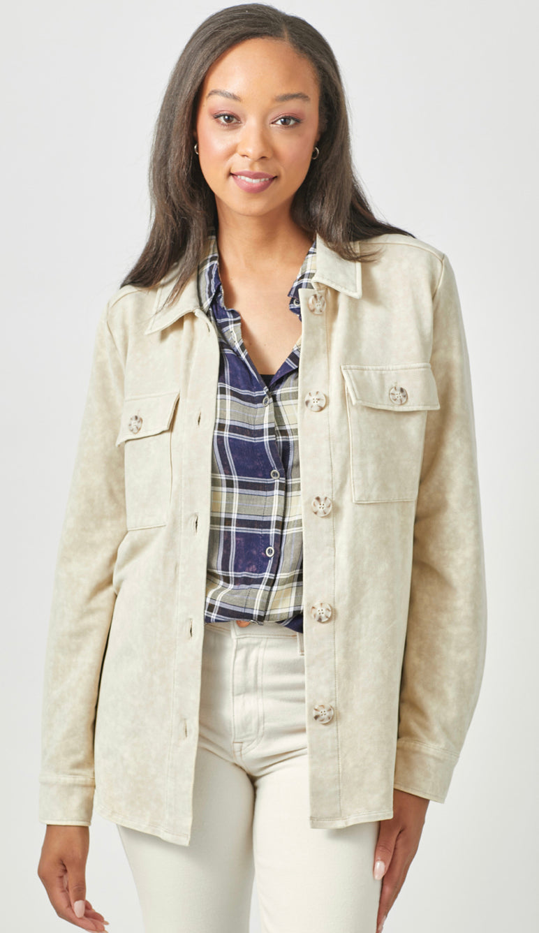Georgie’s Washed Jacket- Almond