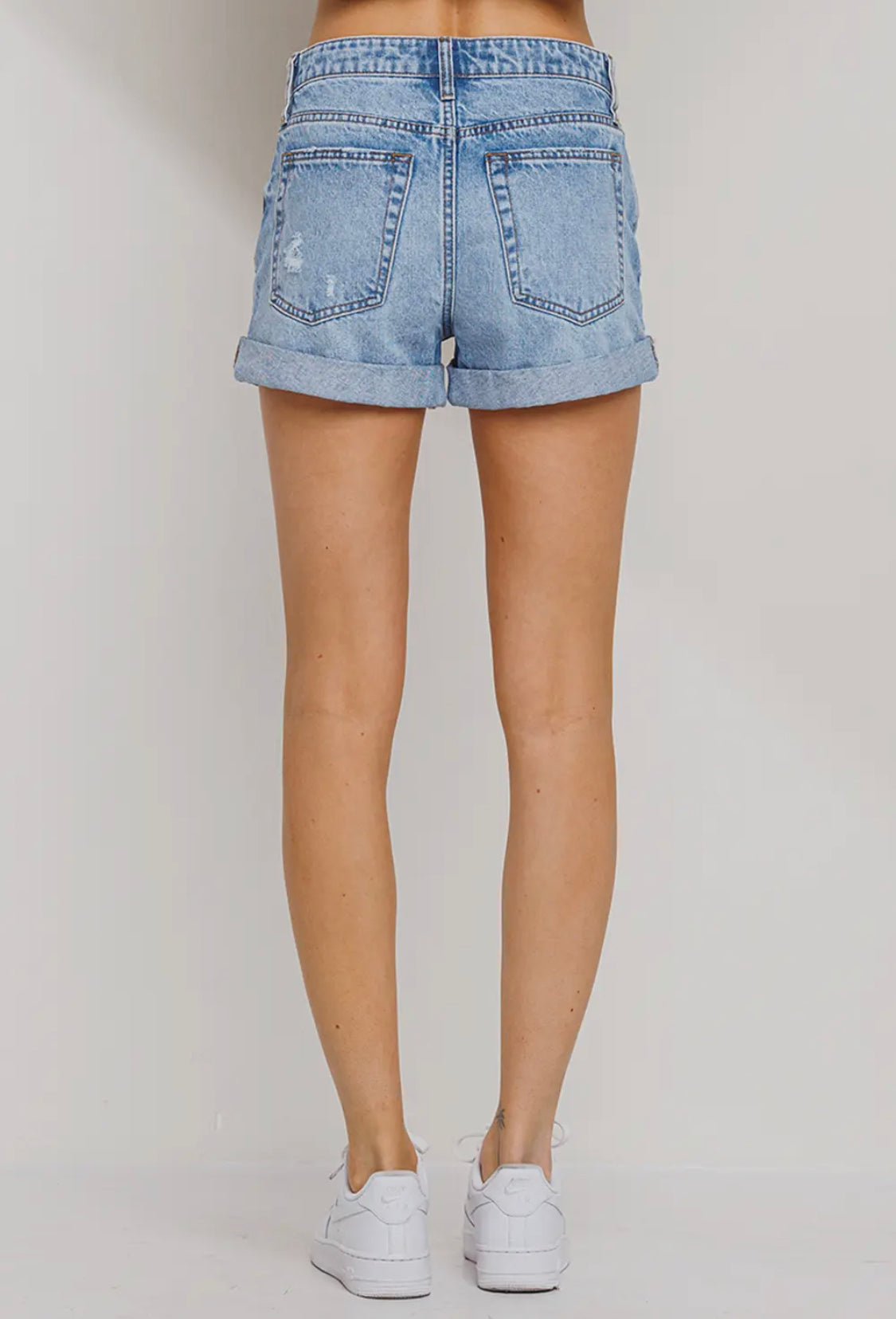 Medium Wash Denim Shorts