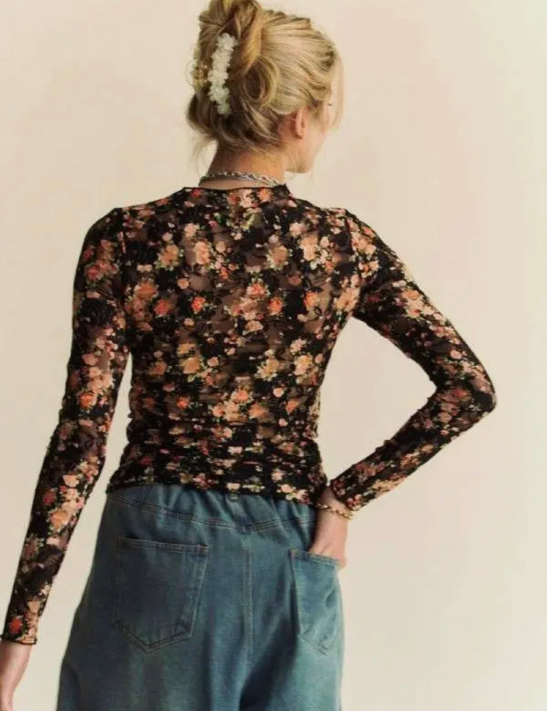 Floral Mesh Longsleeve