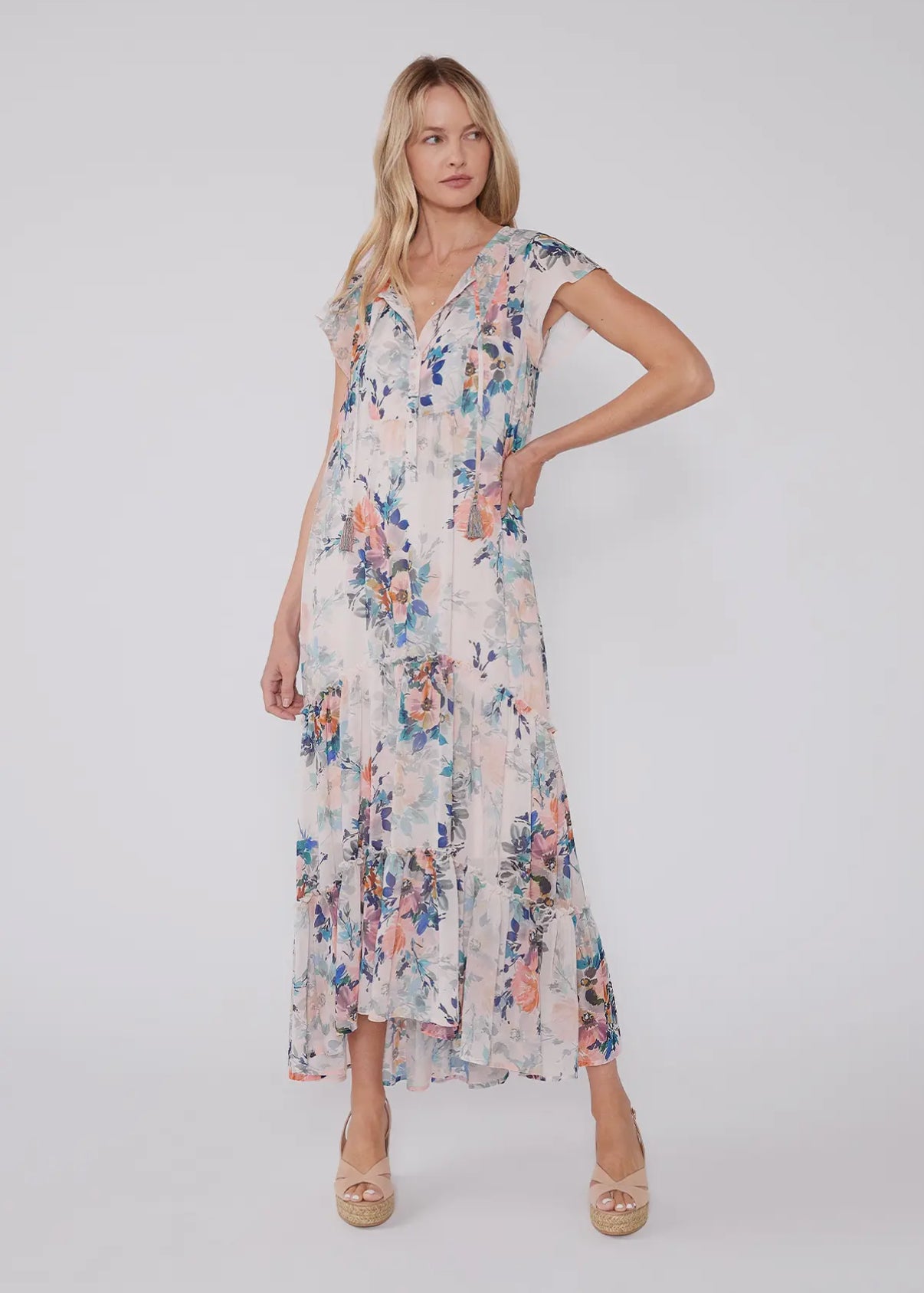 Floral Ruffle Maxi Dress