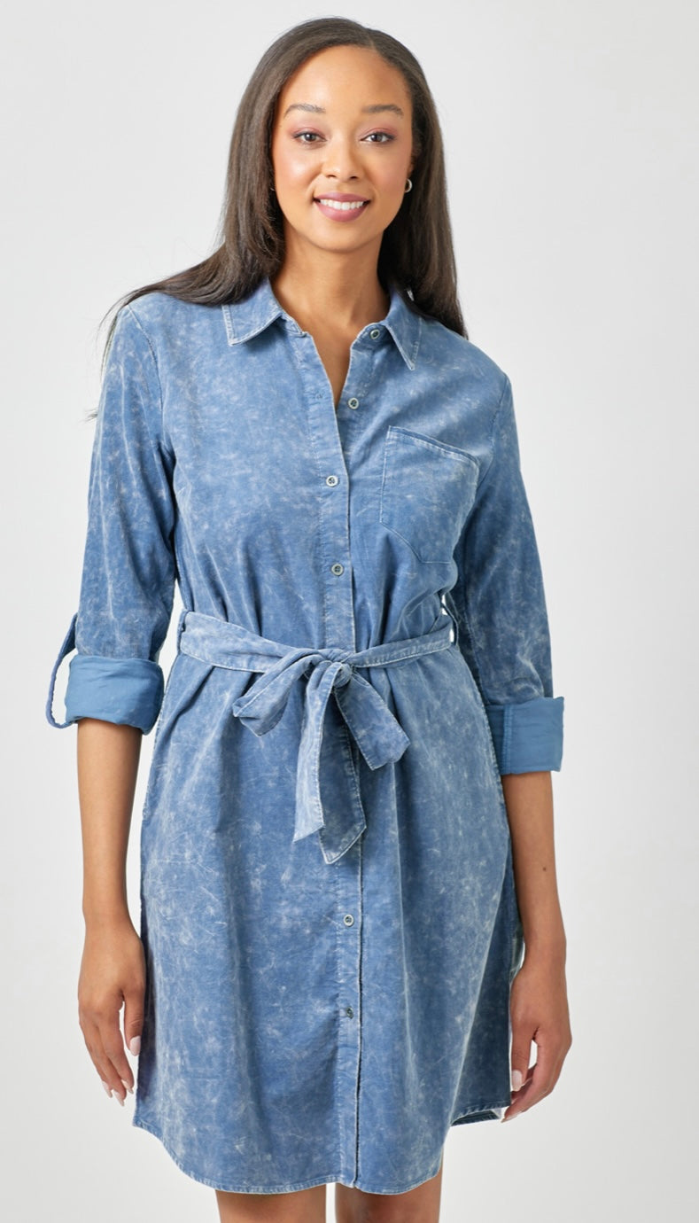 Kora’s Corduroy Button Down-Denim