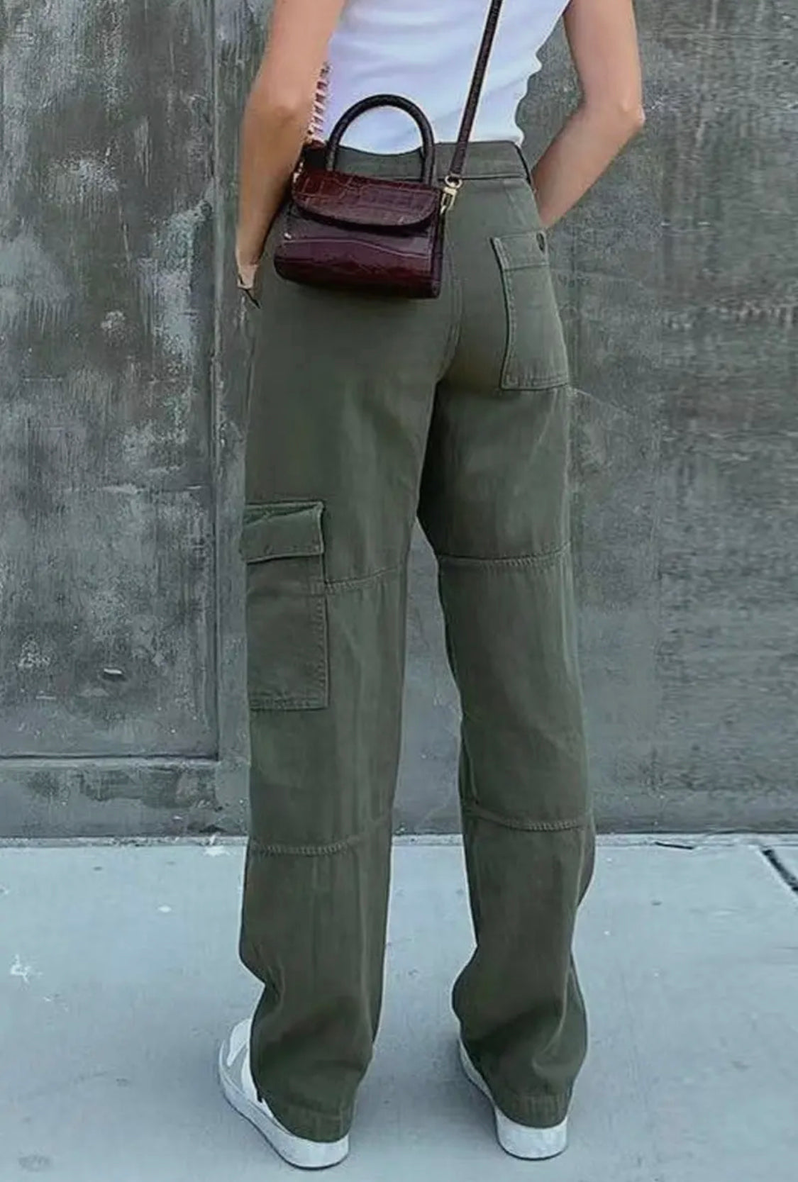Rachel’s Olive Cargo Pant