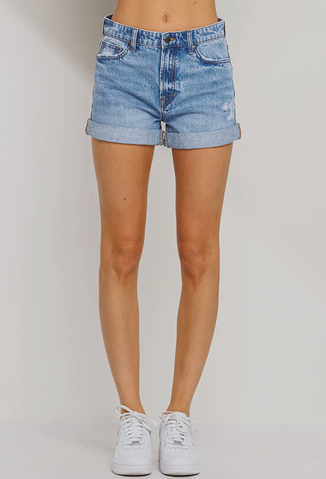 Medium Wash Denim Shorts