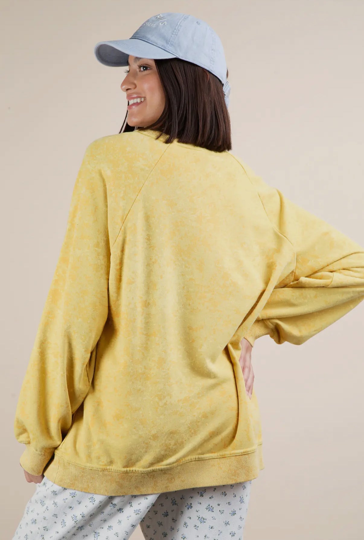 Yellow Mineral Wash Crewneck