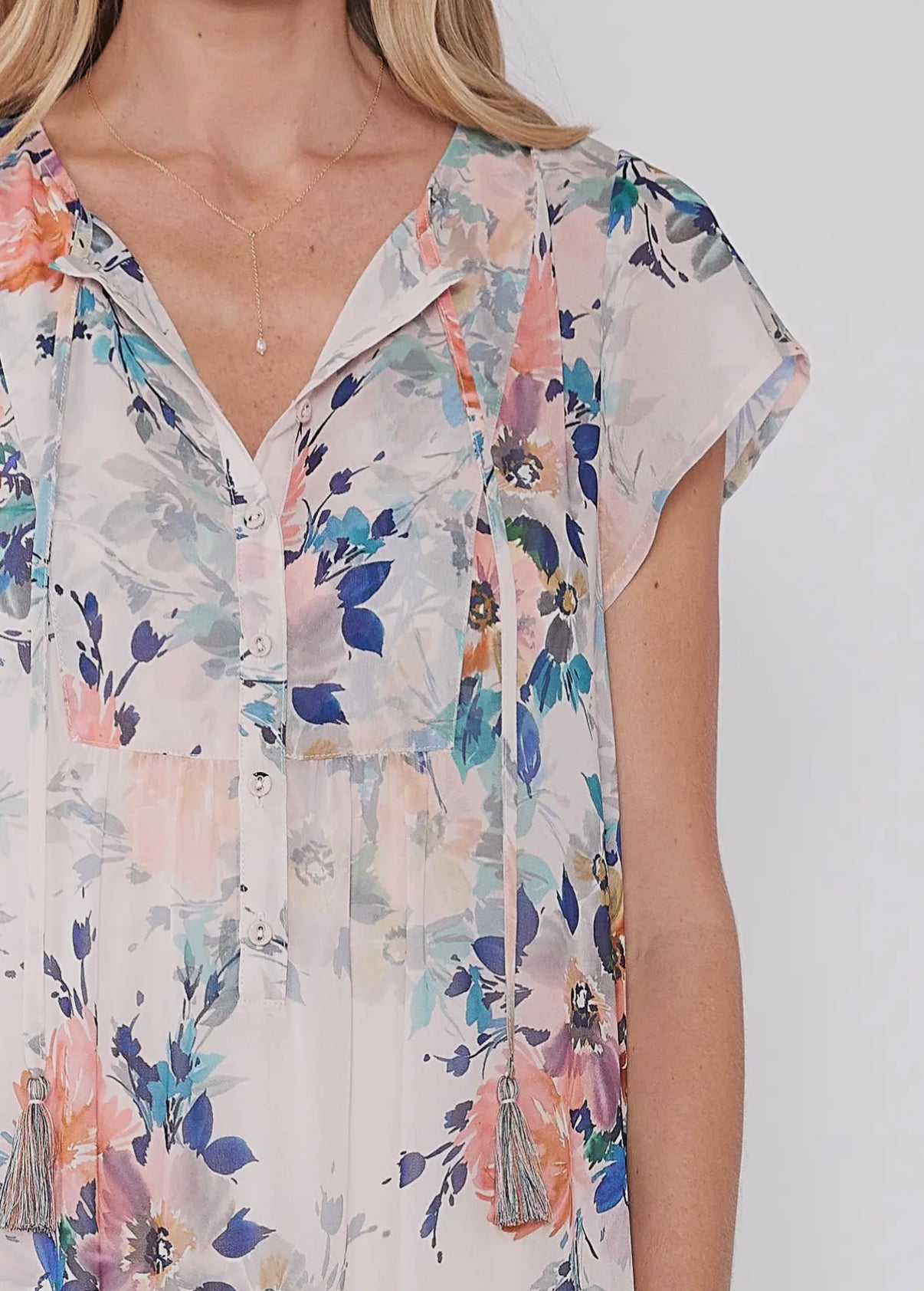 Floral Ruffle Maxi Dress