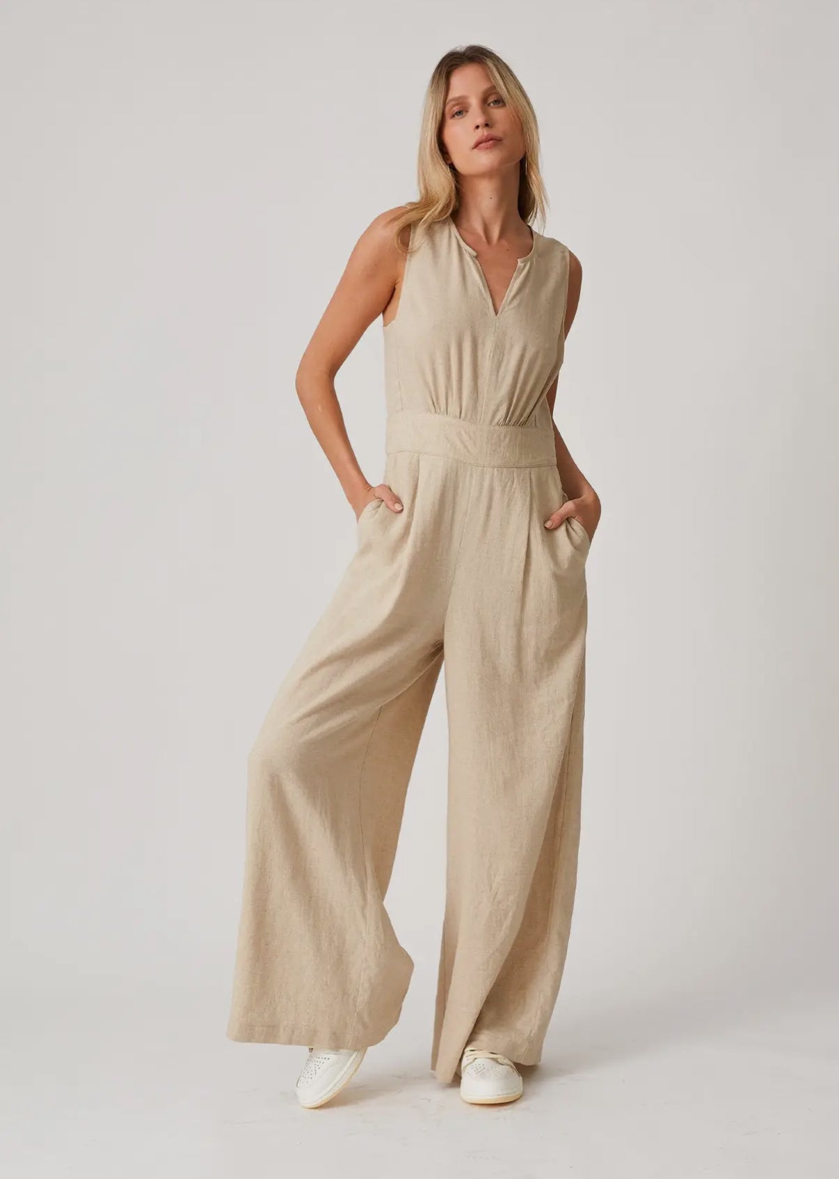 Linen Blend Jumpsuit