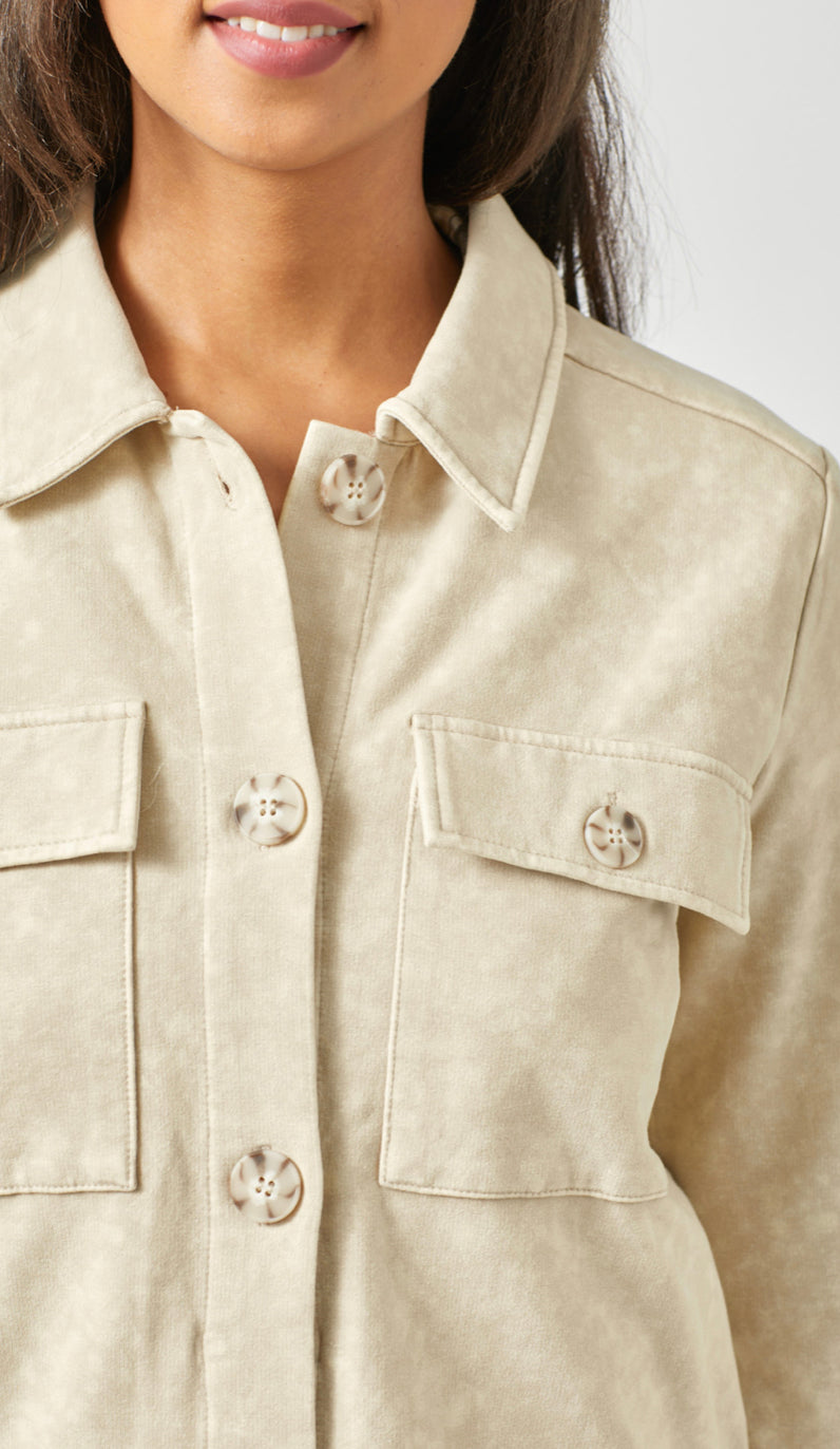 Georgie’s Washed Jacket- Almond
