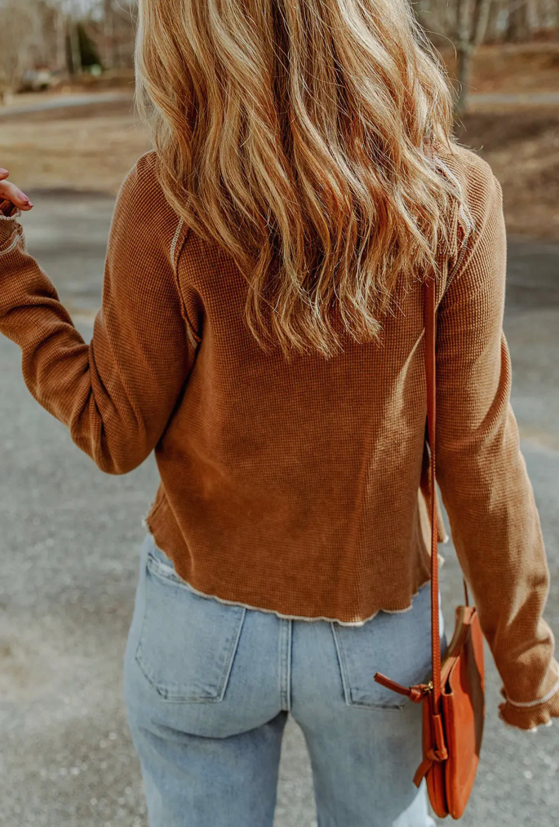 Rust Frilly Edge Longsleeve