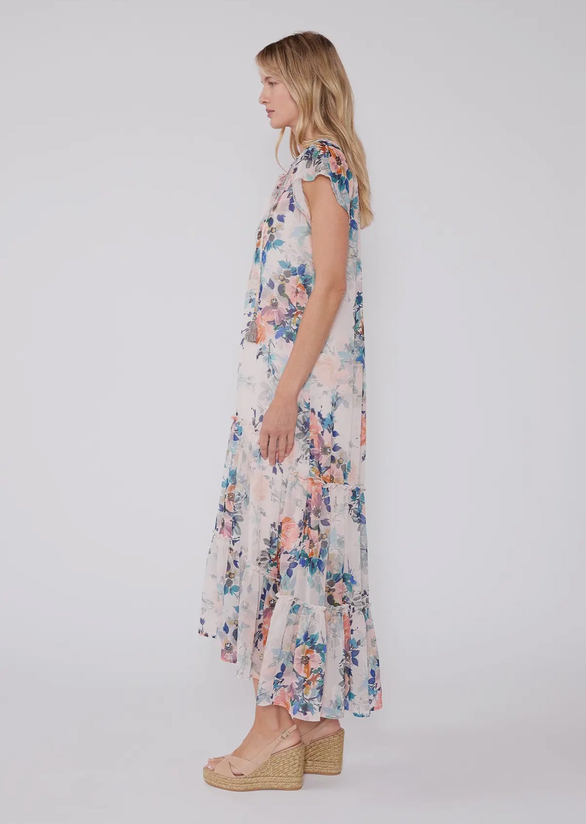 Floral Ruffle Maxi Dress