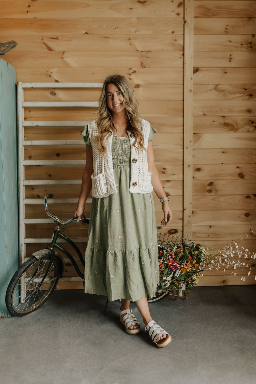 Light Green Little Floral Dress
