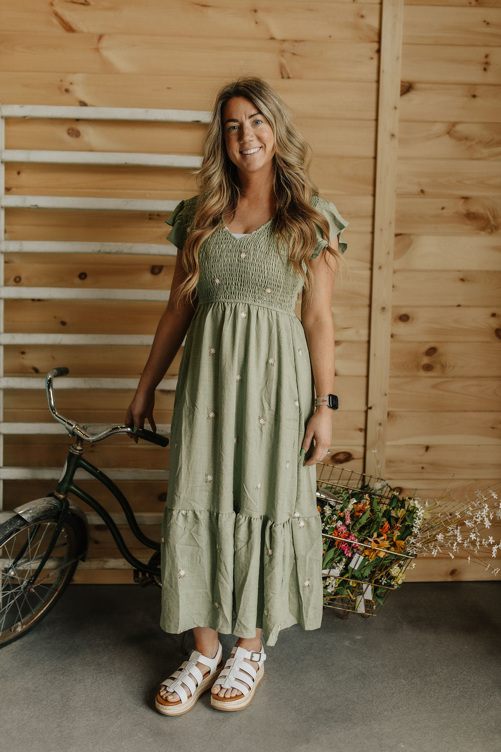 Light Green Little Floral Dress
