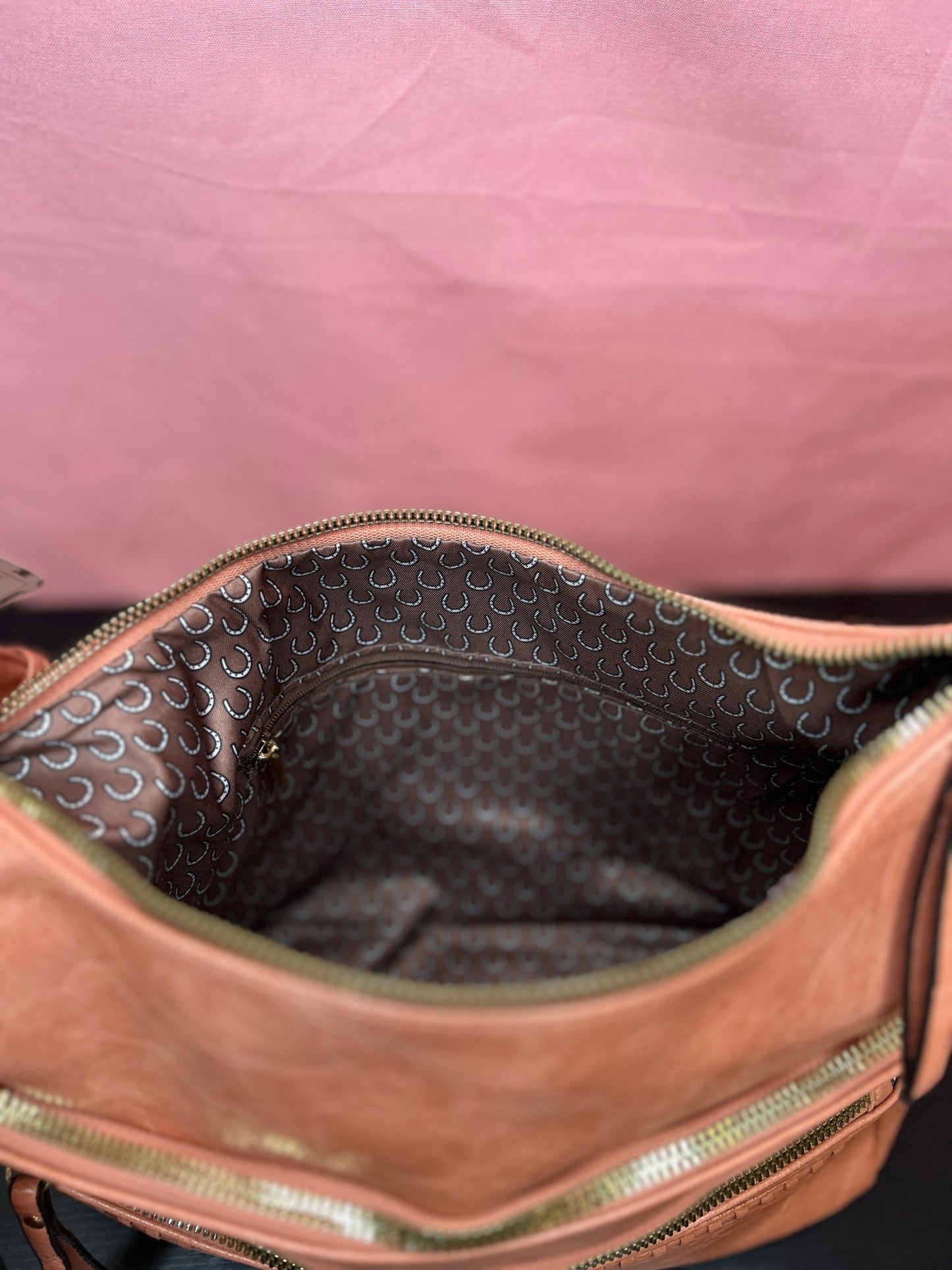 Coral Gold Zippered Purse
