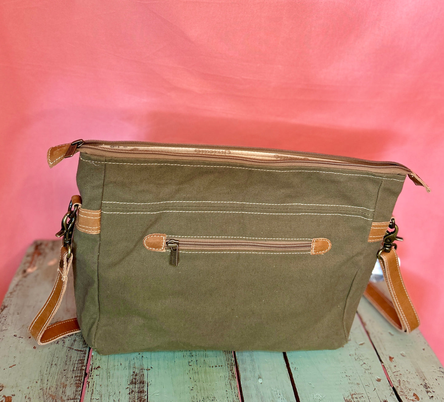 Colorful Leaf Canvas Purse