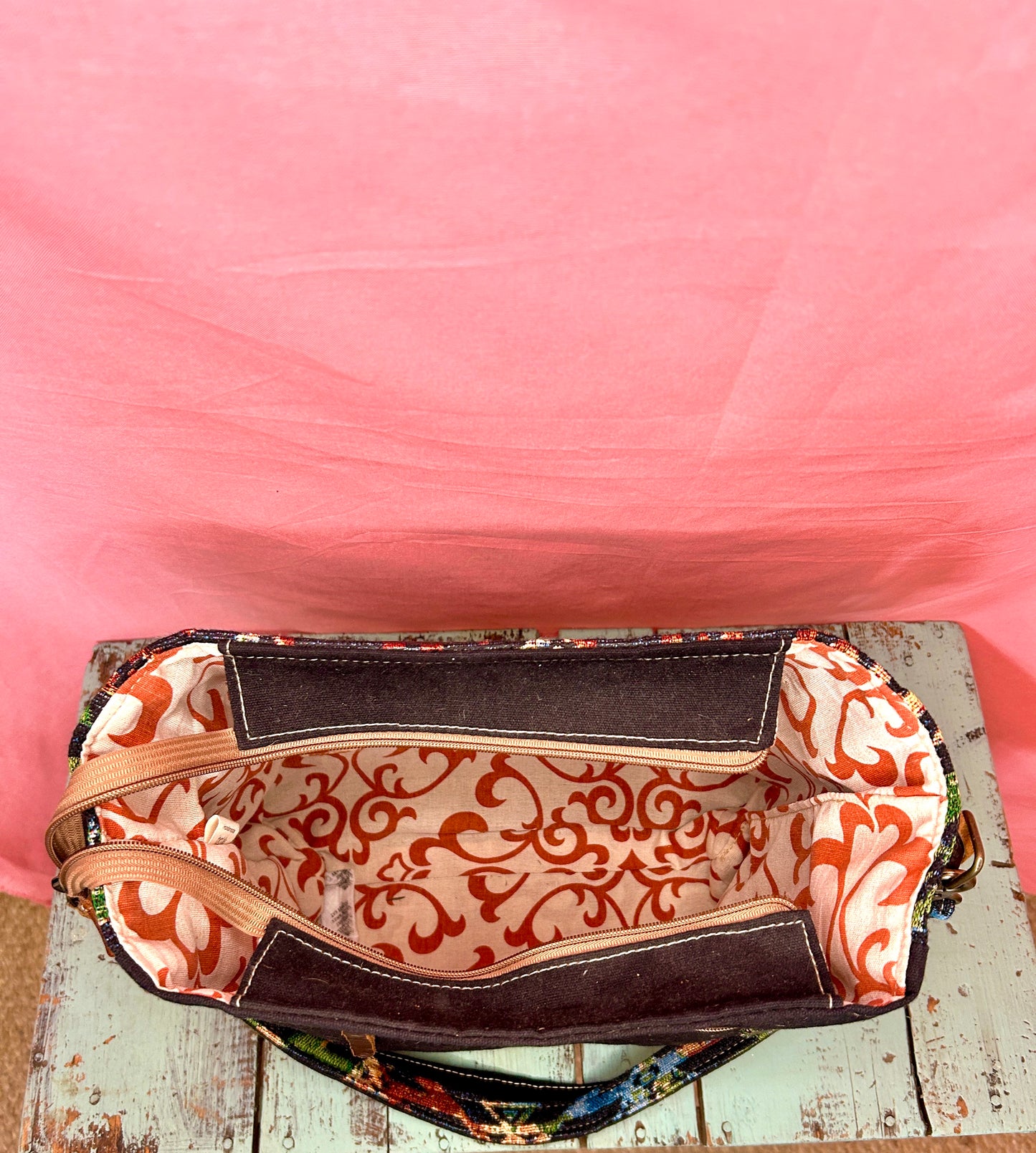 Aztec Pink Frill Purse