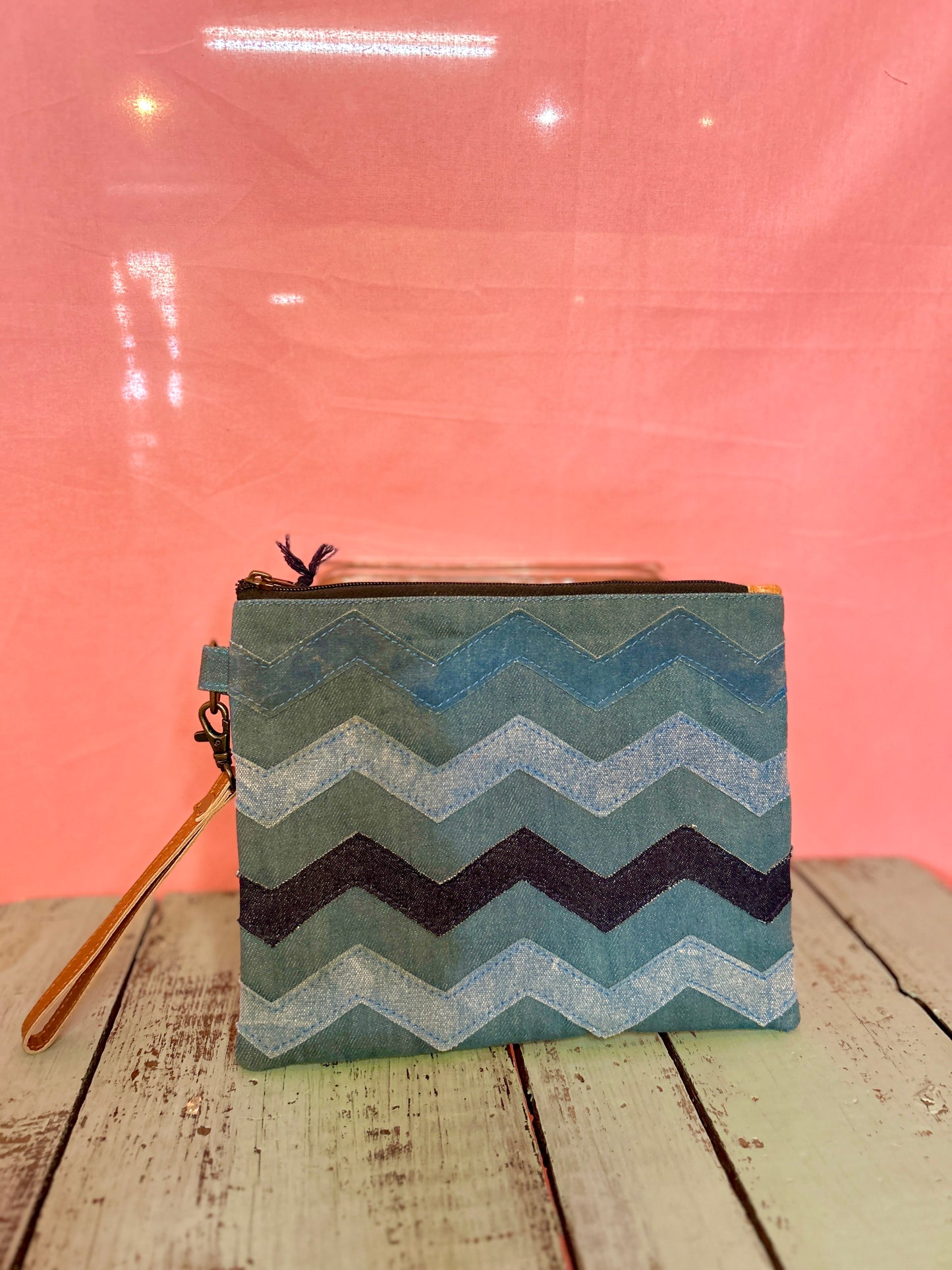 Blue Jean Chevron Purse