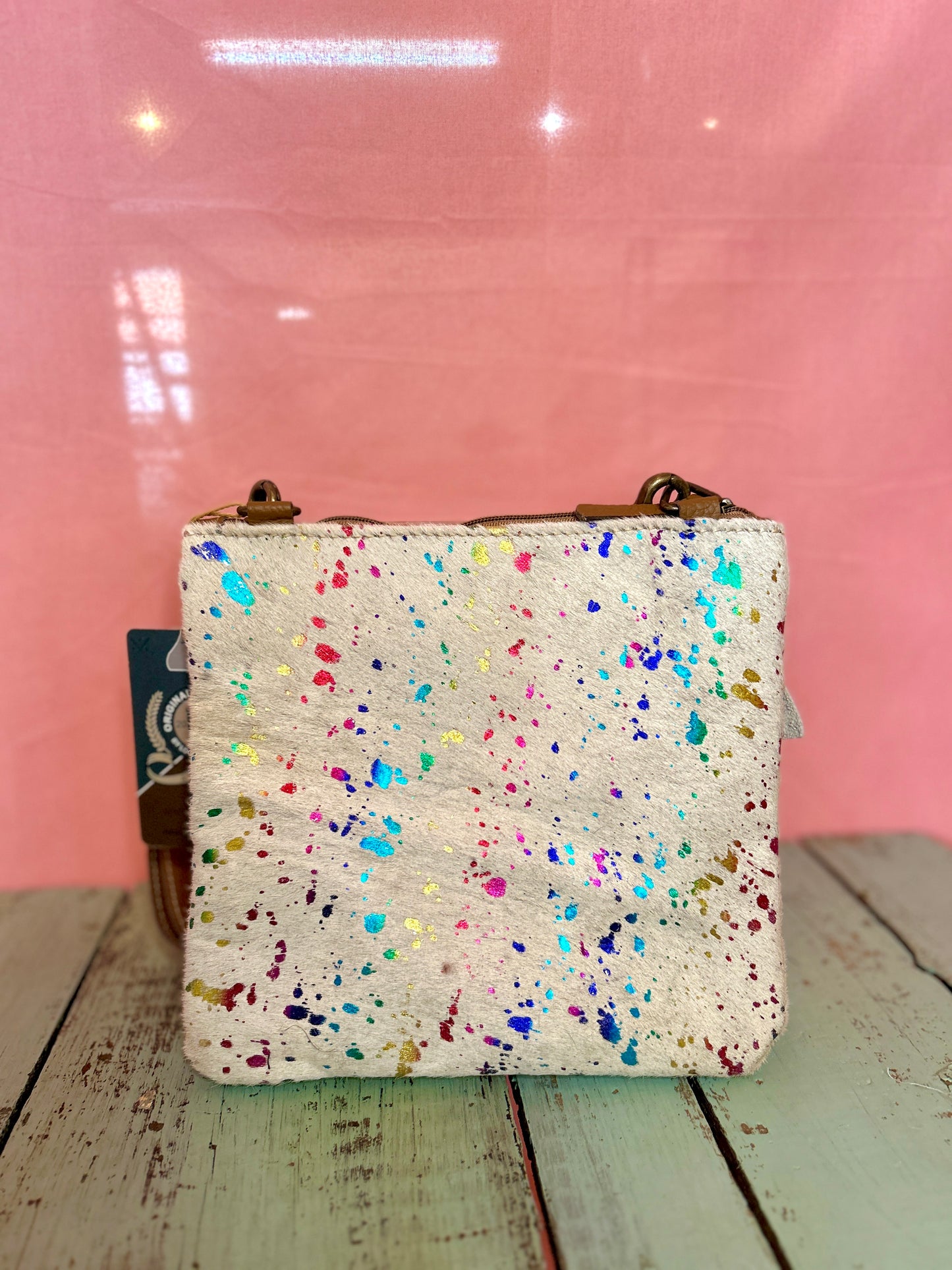 Colorful Paint Splatter Purse