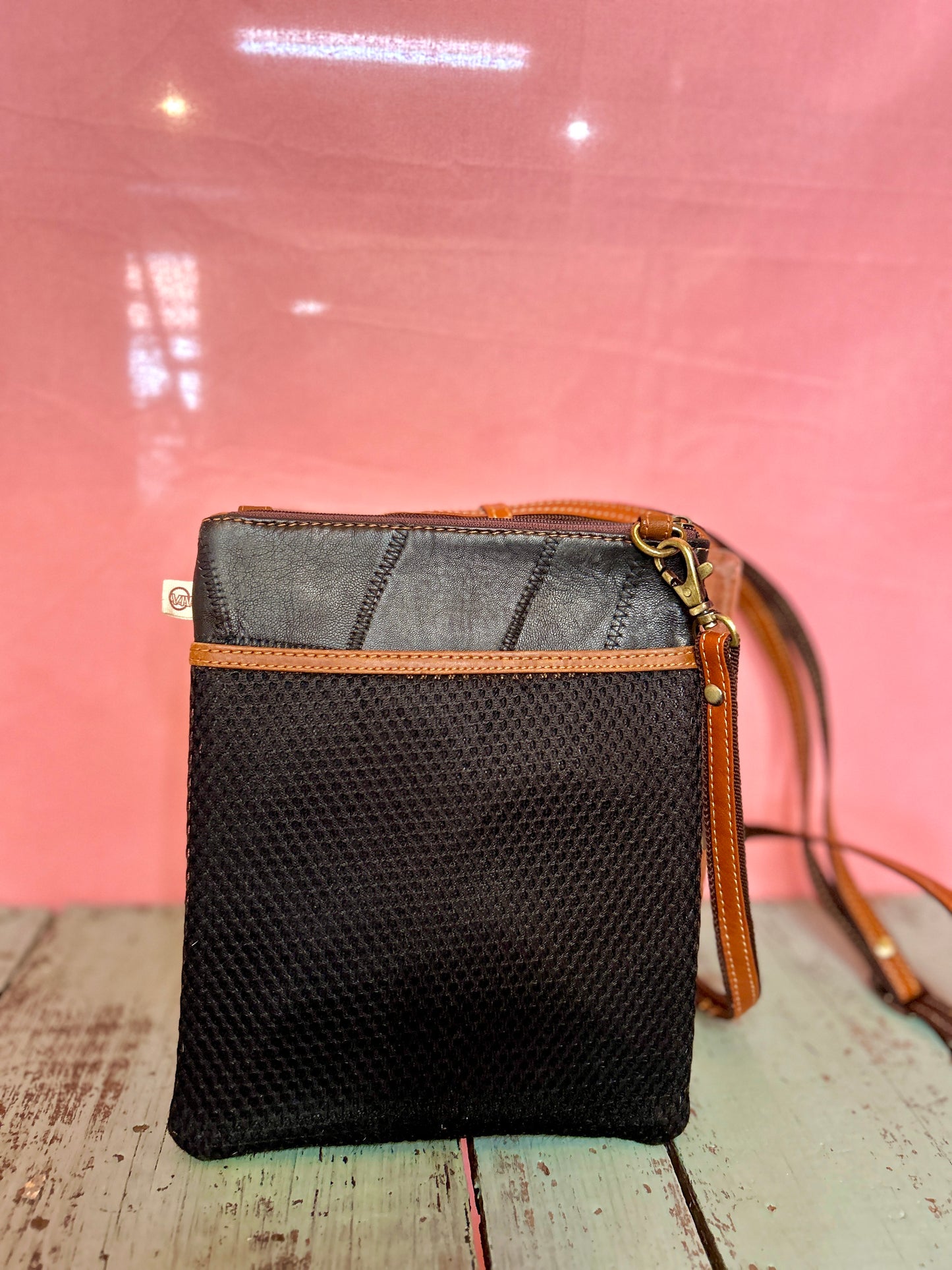 Black Hide Gold Splatter Purse