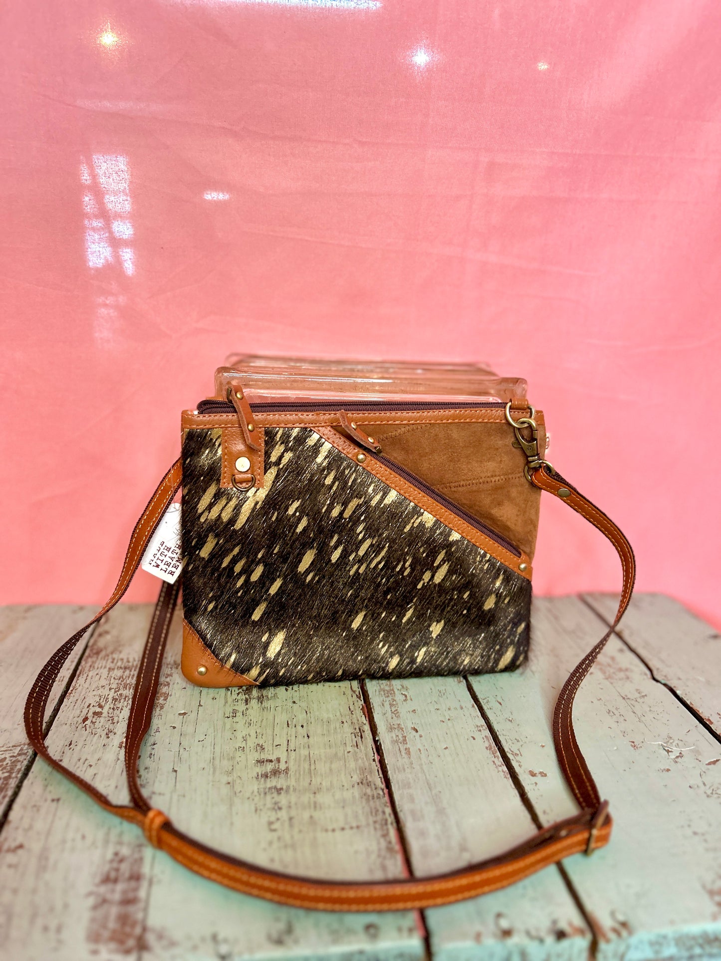 Gold and Black Hide Purse