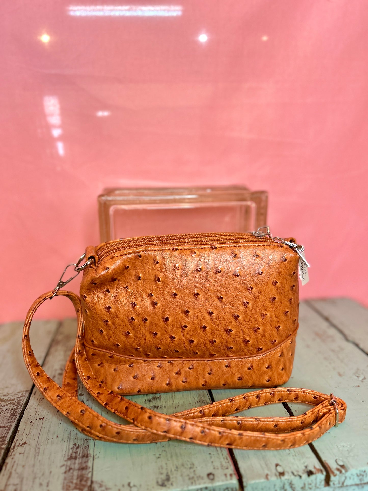 Orange Triple Pocket Dot Purse