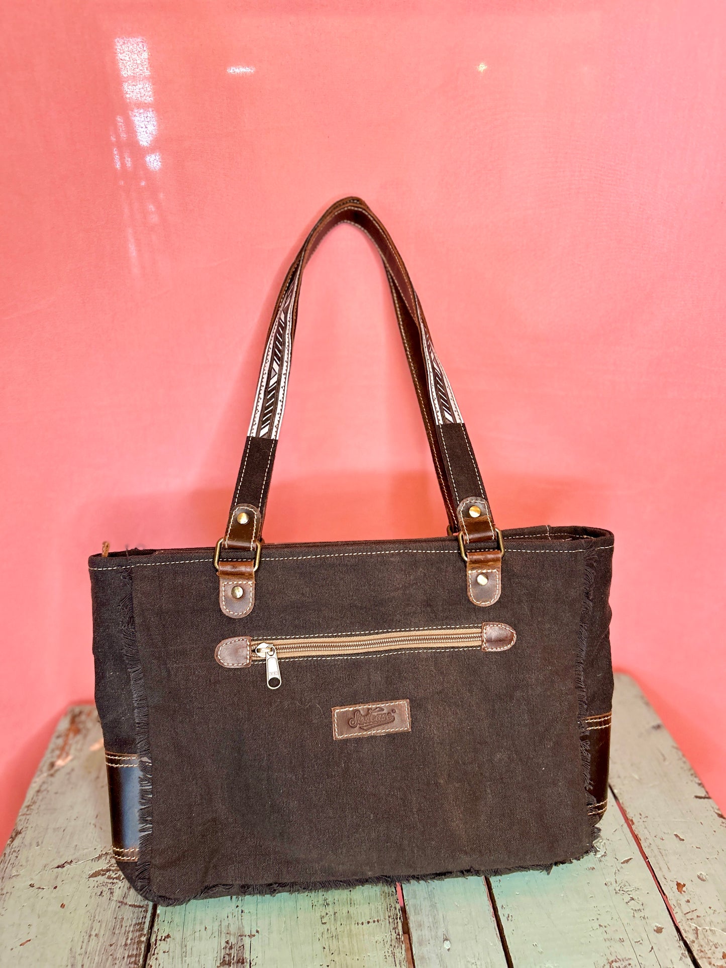 Black and White Aztec Purse