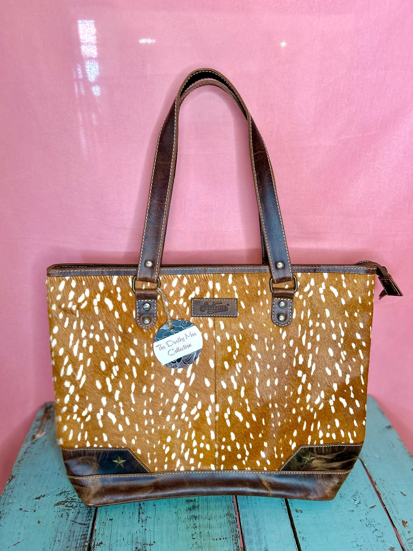 Orange Speckle Hide Purse